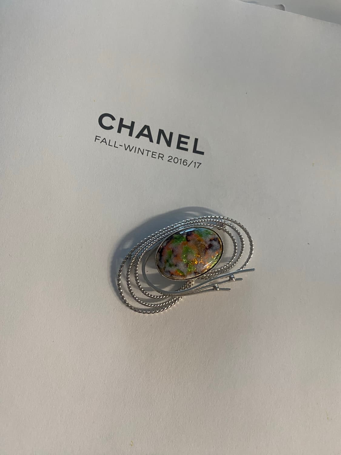 빈티지 오벌 스톤 브로치 상품이미지3