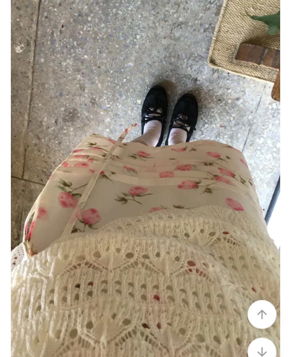 에이블리 플라워 미디스커트 상품이미지1