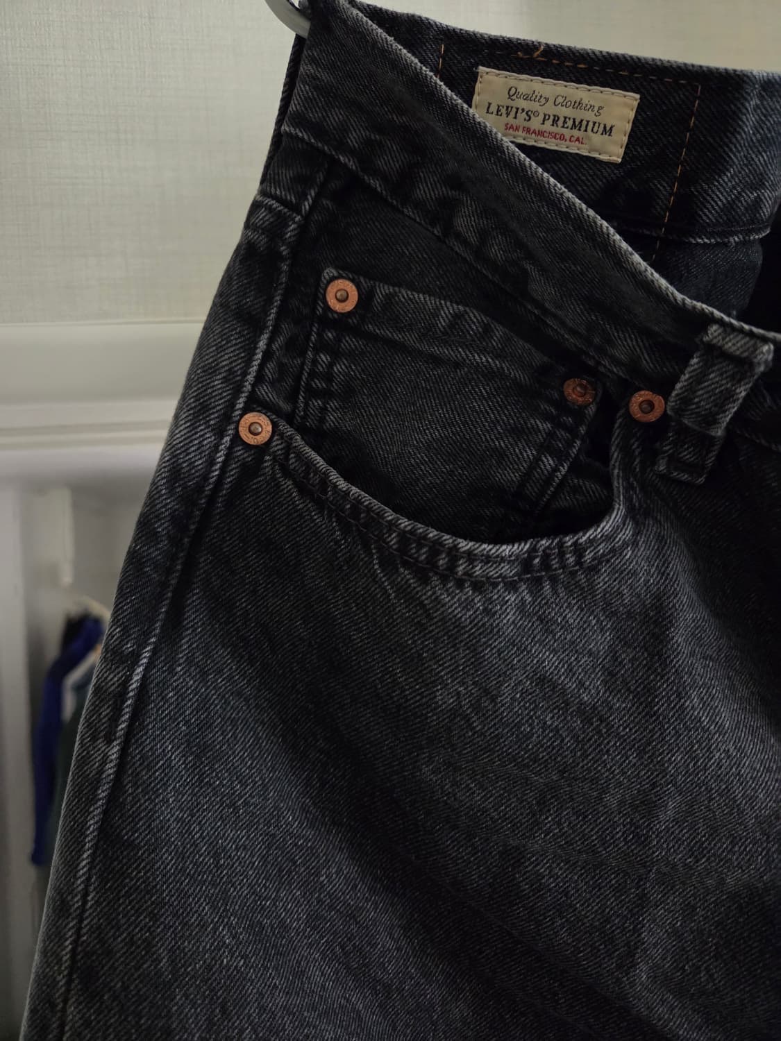 리바이스 프리미엄 501 흑청 블랙진 36×30 상품이미지3