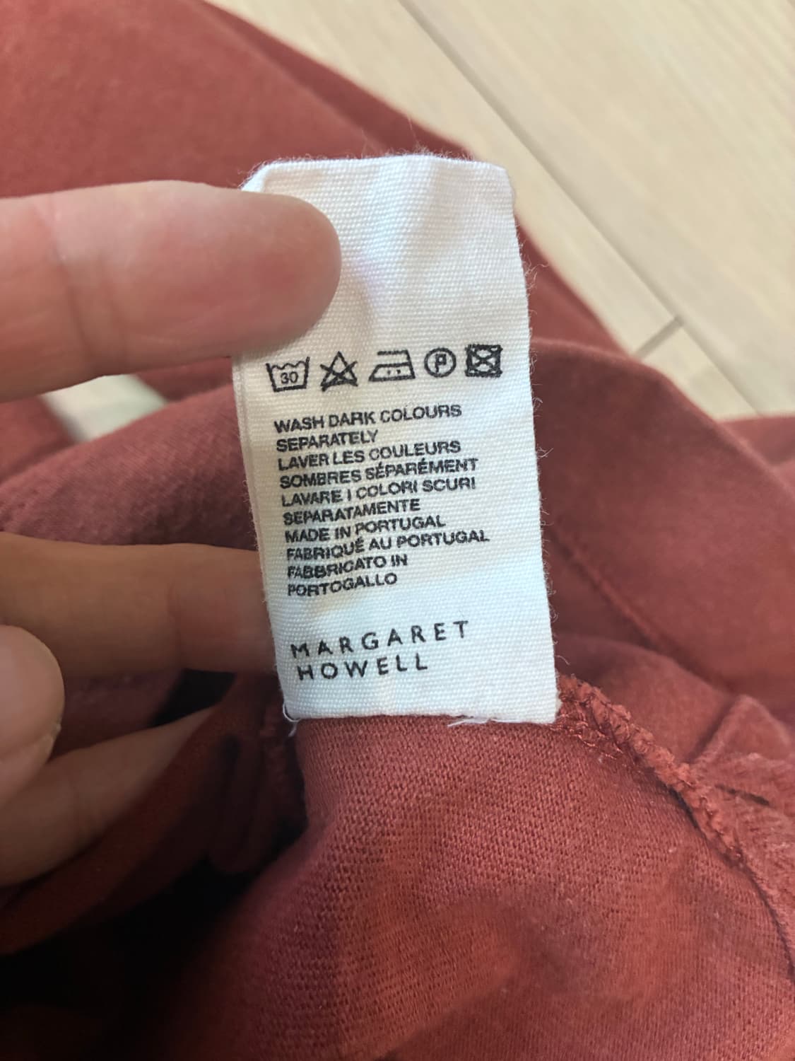 MHL. Margaret Howell 롱슬리브 티셔츠 L — 브릭 레드 상품이미지5