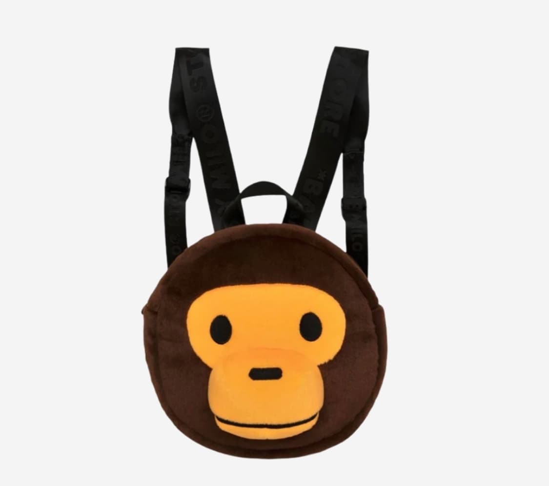 베이프 베이비 마일로 플러시 백팩 브라운 상품이미지1