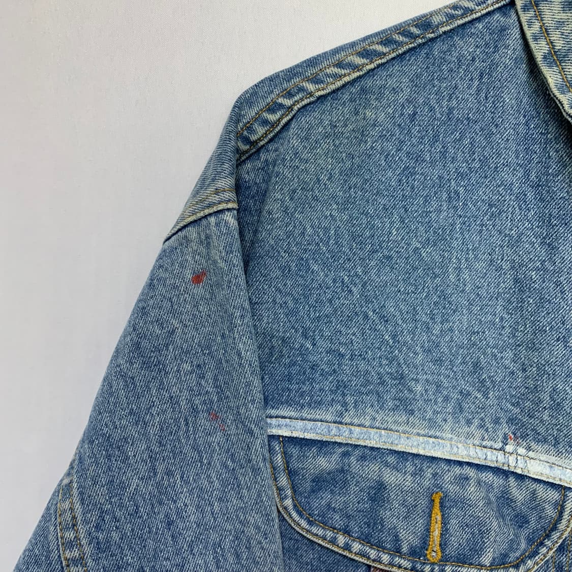 Lee 워싱 연청 데님 홍콩 빈티지 청자켓 빈티지 L 상품이미지5