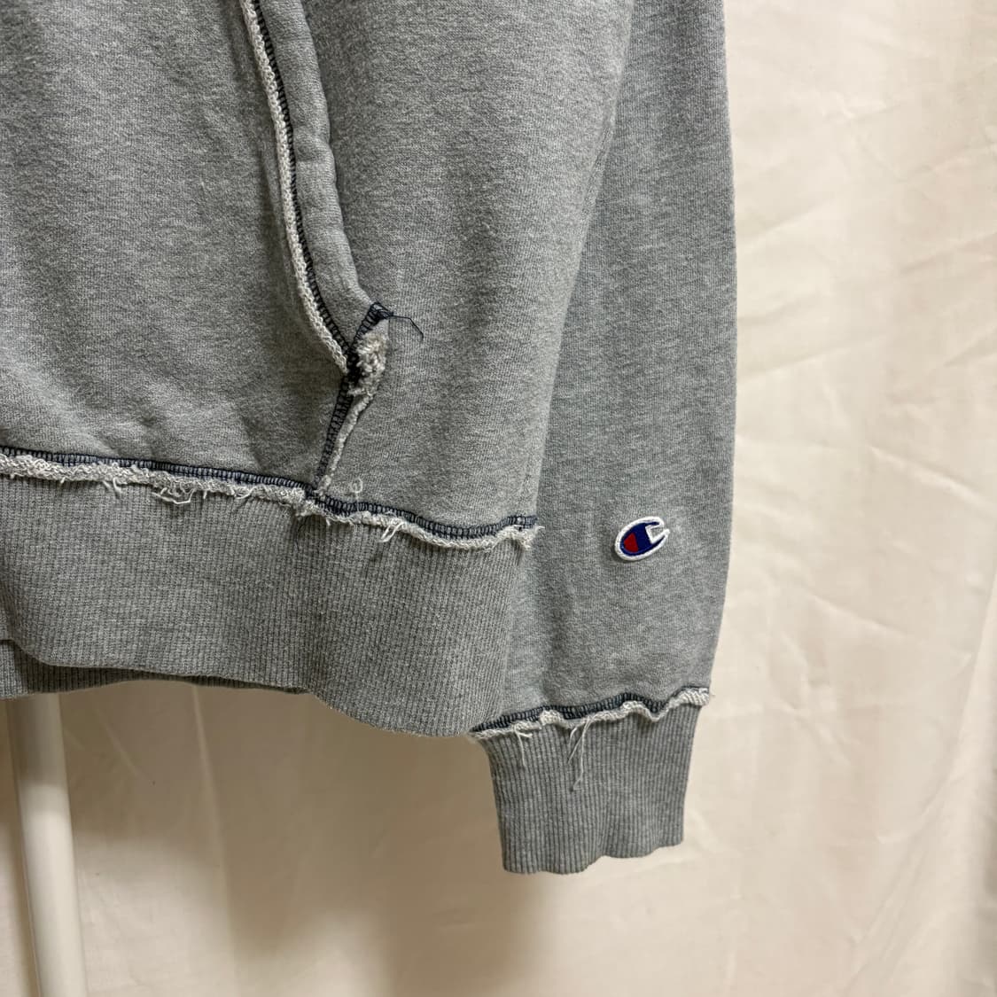 챔피온 빈티지프린트 미니애폴리스 컷오프 후드집업 / 그레이, L 상품이미지6