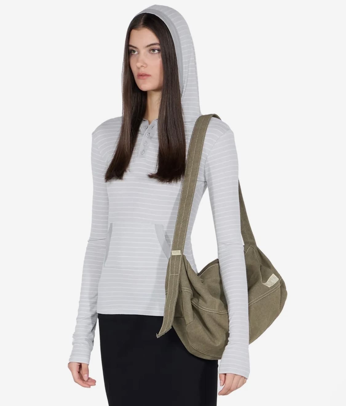 Sculptor Stripe Hoodie Tee Gray 스컬프터 후드 상품이미지2