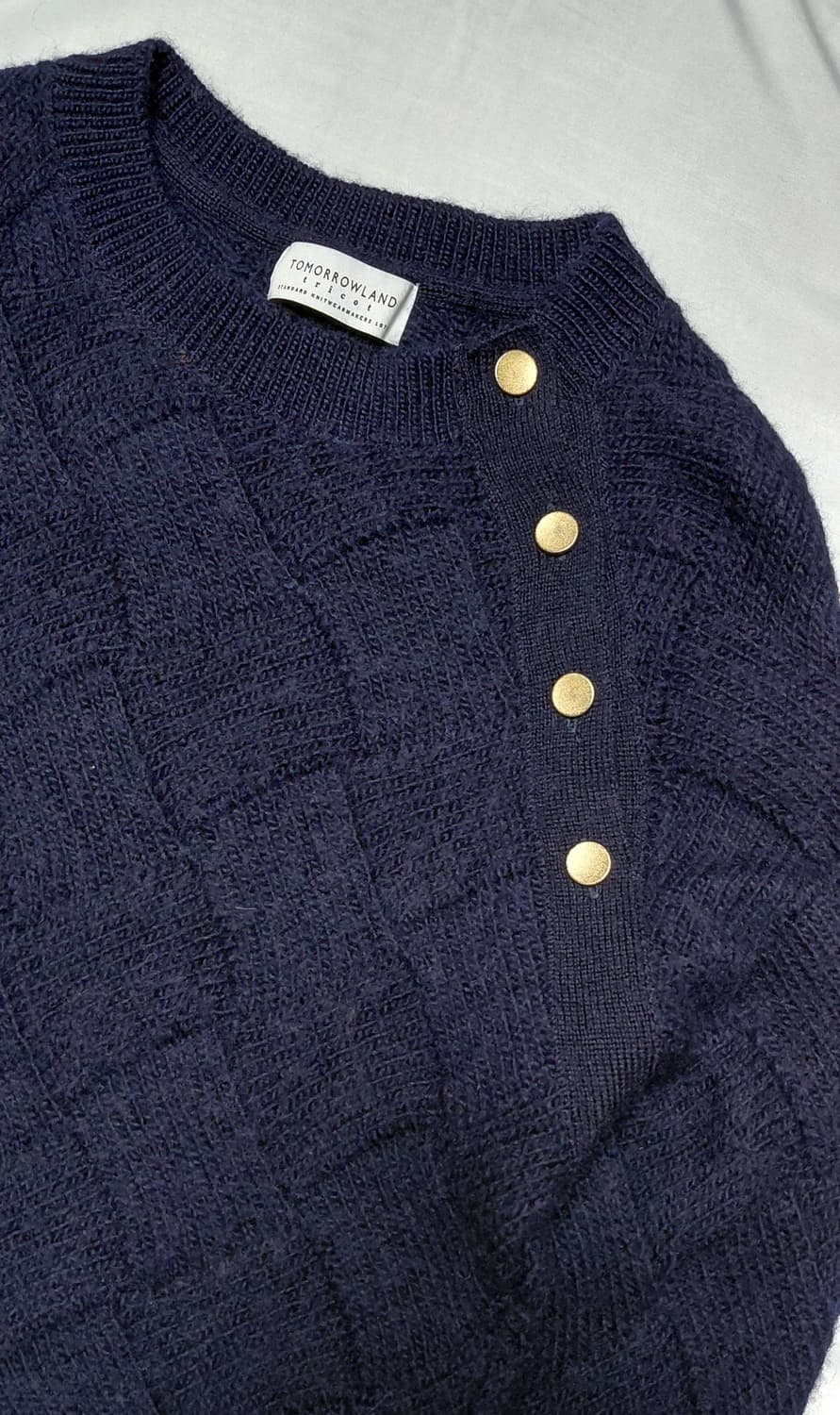TOMORROWLAND 투모로우랜드 네이비 버튼 니트 M (무료배송) 상품이미지3