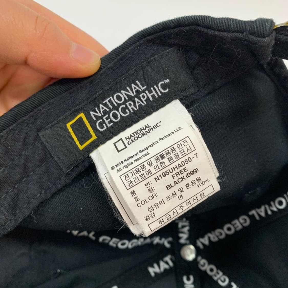 내셔널지오그래픽 시그니처 빅로고 볼캡 블랙 상품이미지6