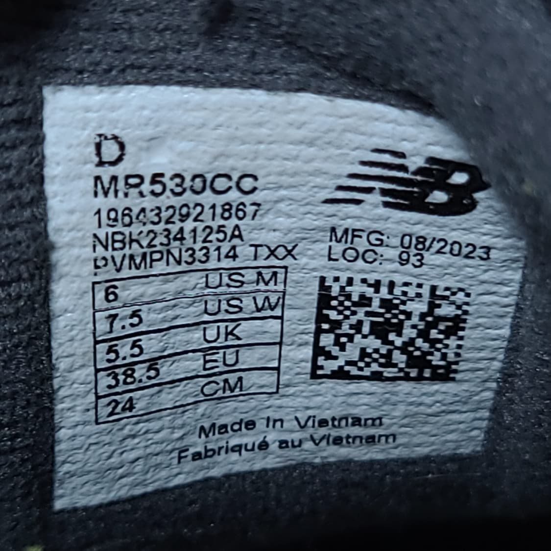 240 ) 뉴발란스 530 클래식 블랙 MR530CC 상품이미지9