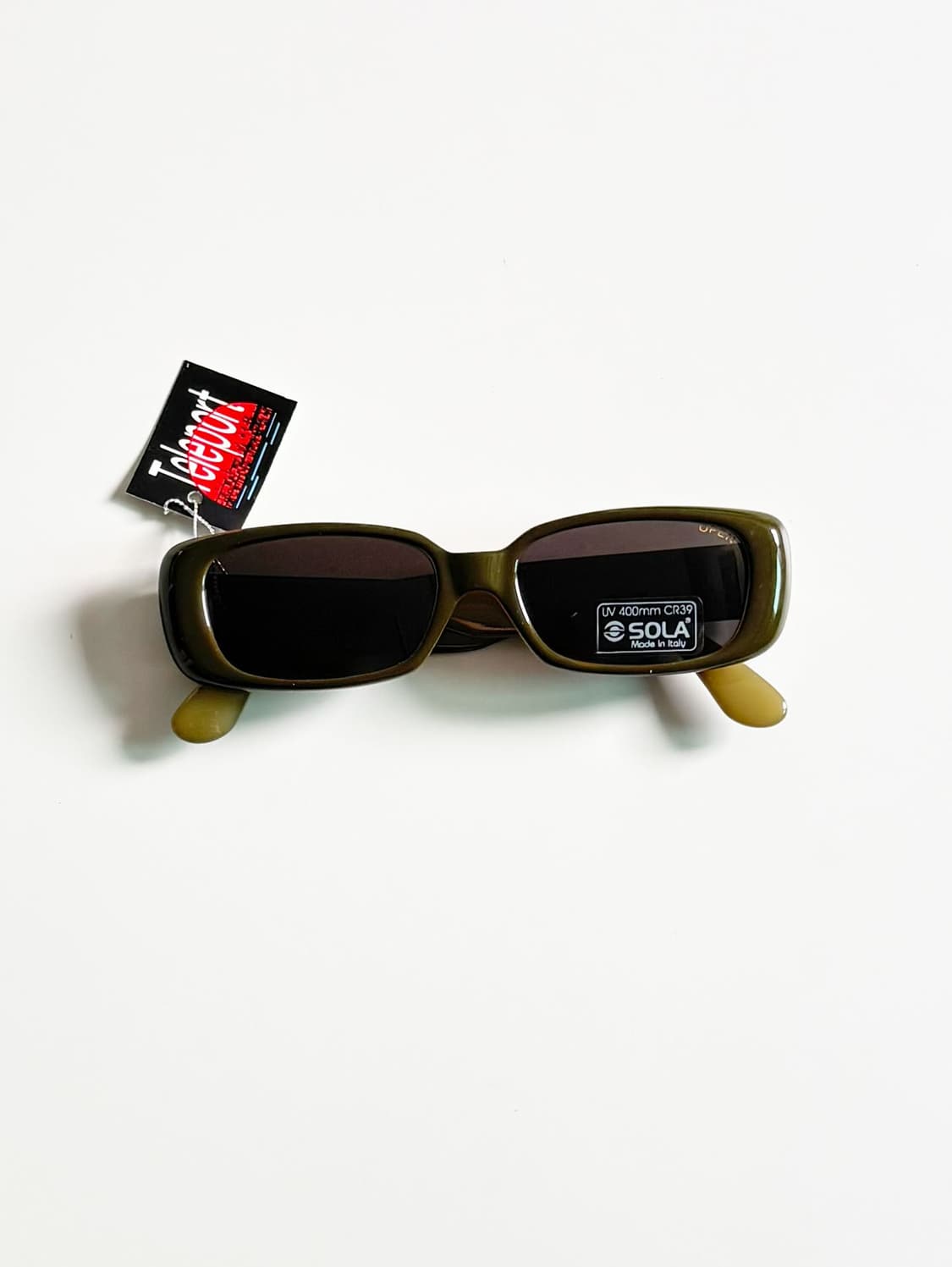 90s OPEN OPTICAL 딥올리브 볼드 스퀘어 빈티지 선글라스 상품이미지2