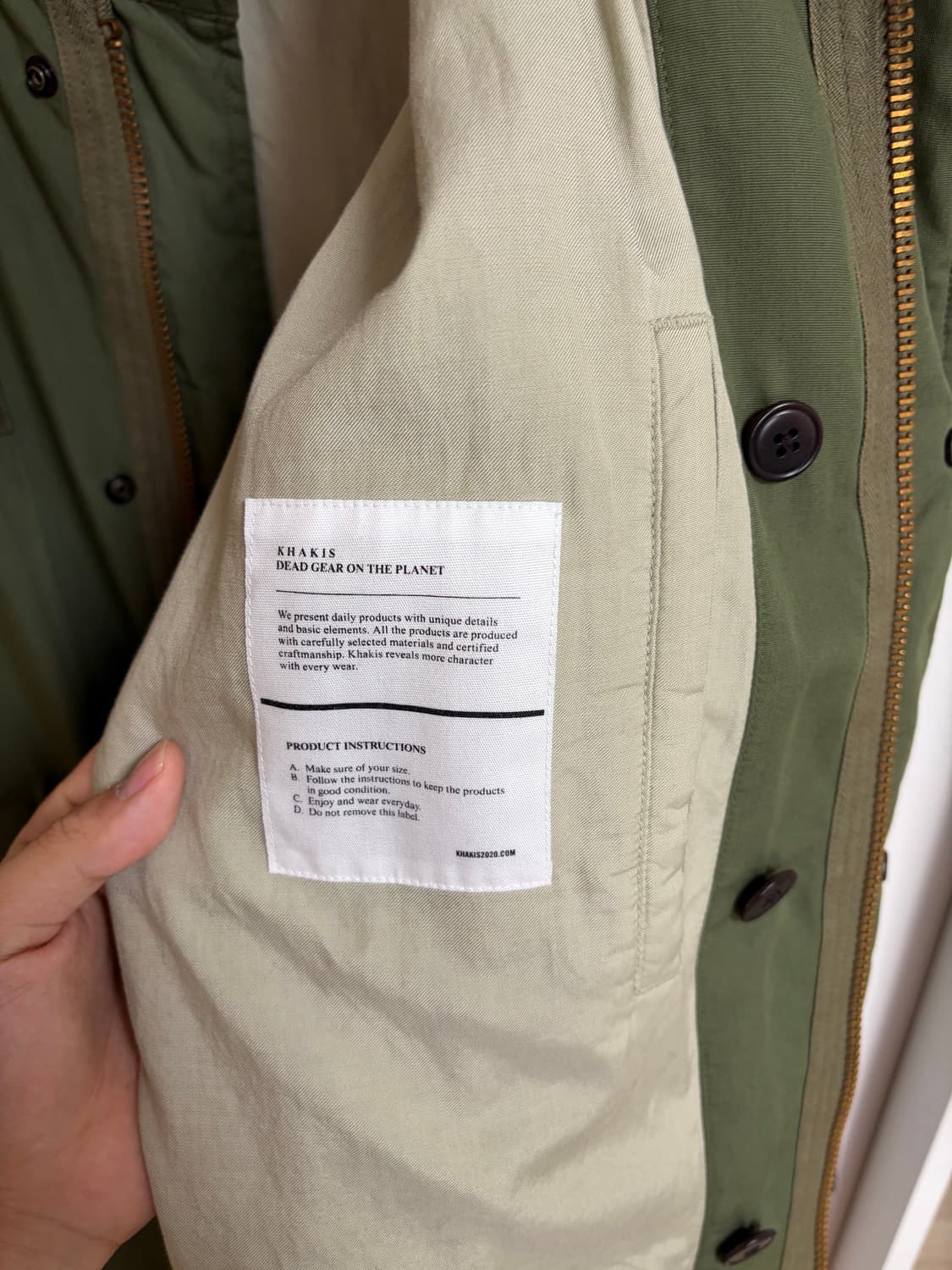 [M]24fw 카키스 m65 필드파카 올리브 그린 상품이미지5