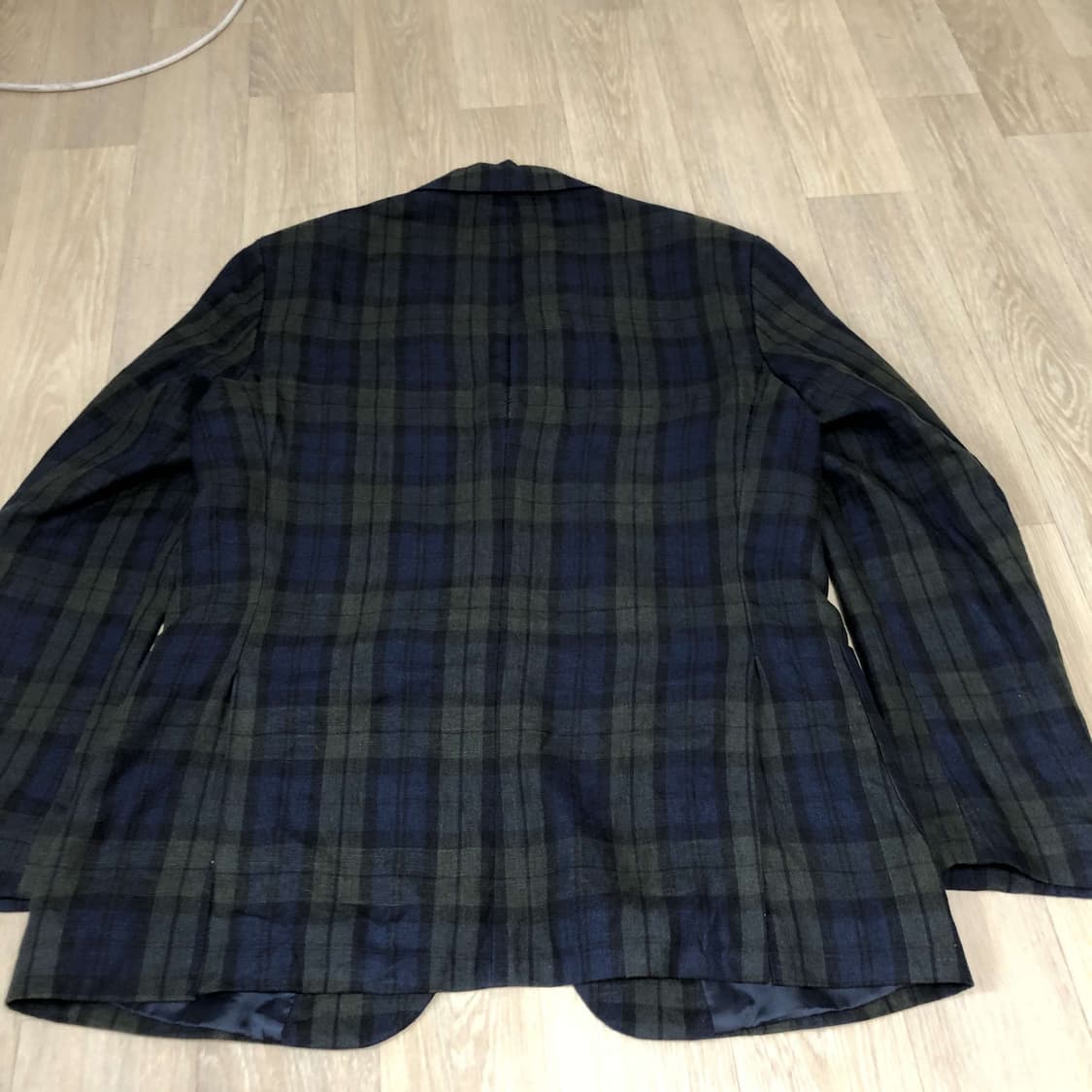 (L) 치타 슬로 블랙 와치 린넨 100% 스포츠 2버튼 블레이저 자켓 상품이미지10