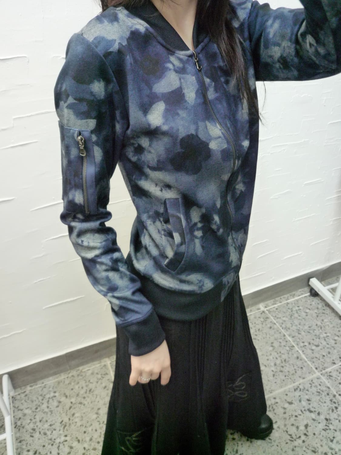 floral navy jersey 상품이미지5