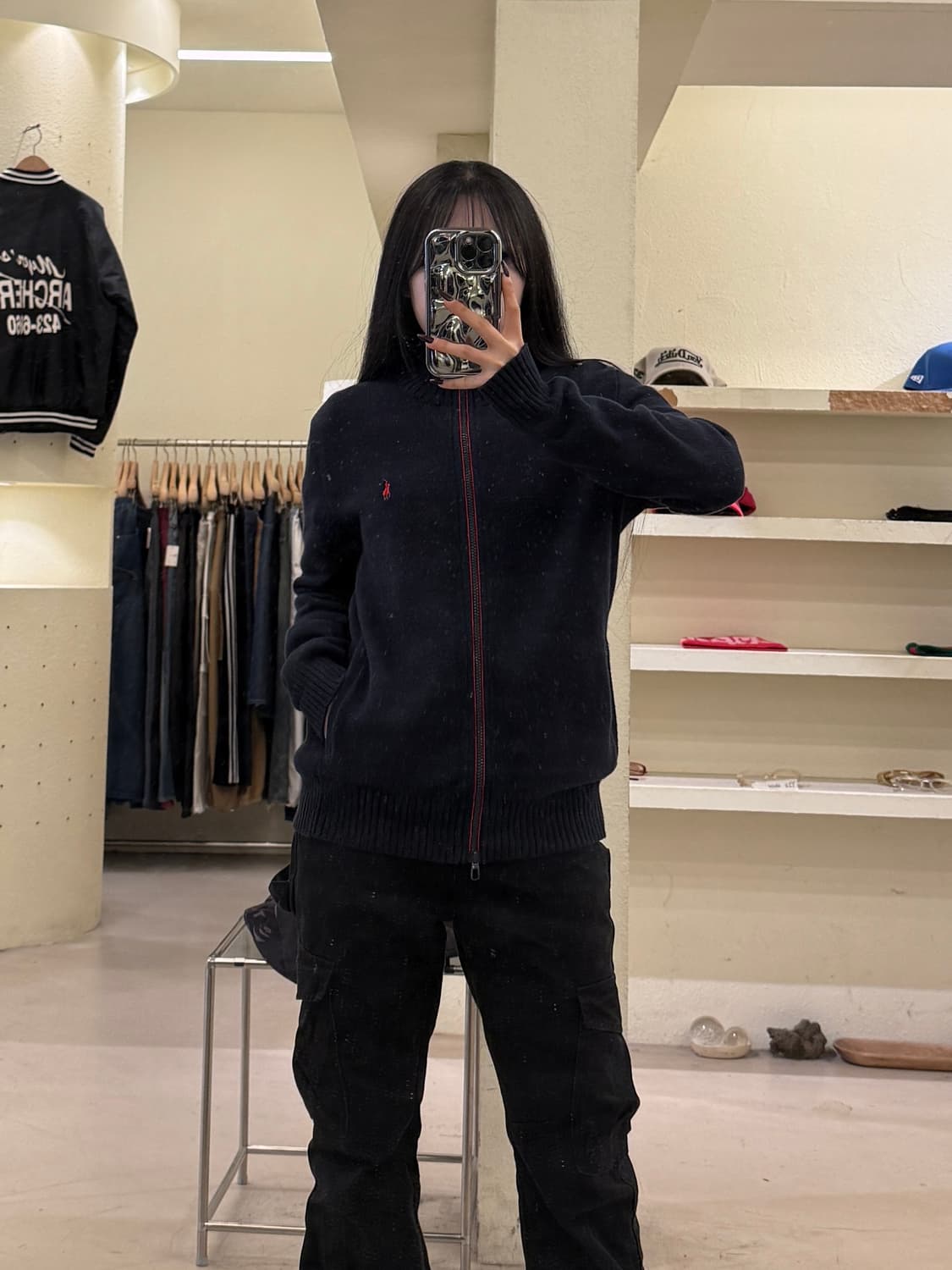 폴로 랄프로렌 집업 니트 네이비 U1667 상품이미지1