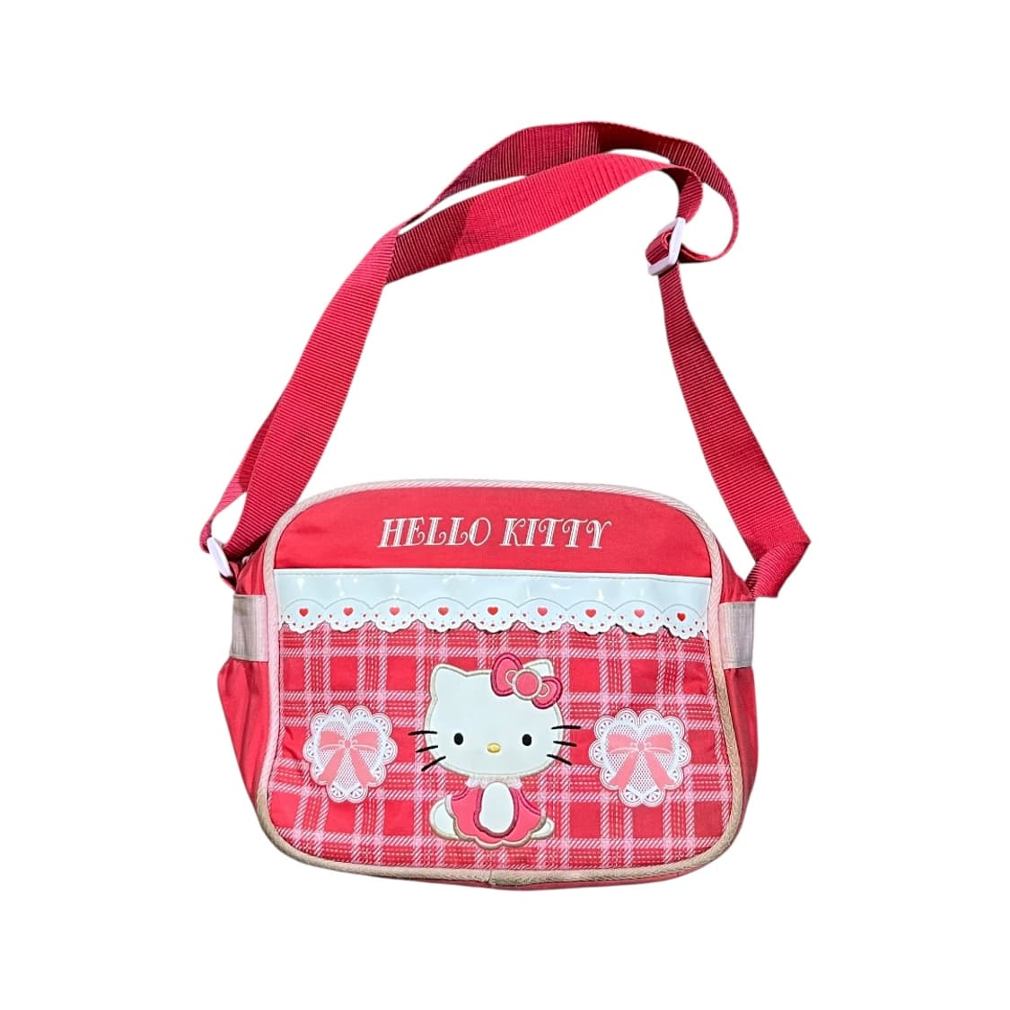 [HELLO KITTY] 헬로키티 러블리 체크 레터링 크로스백 상품이미지1