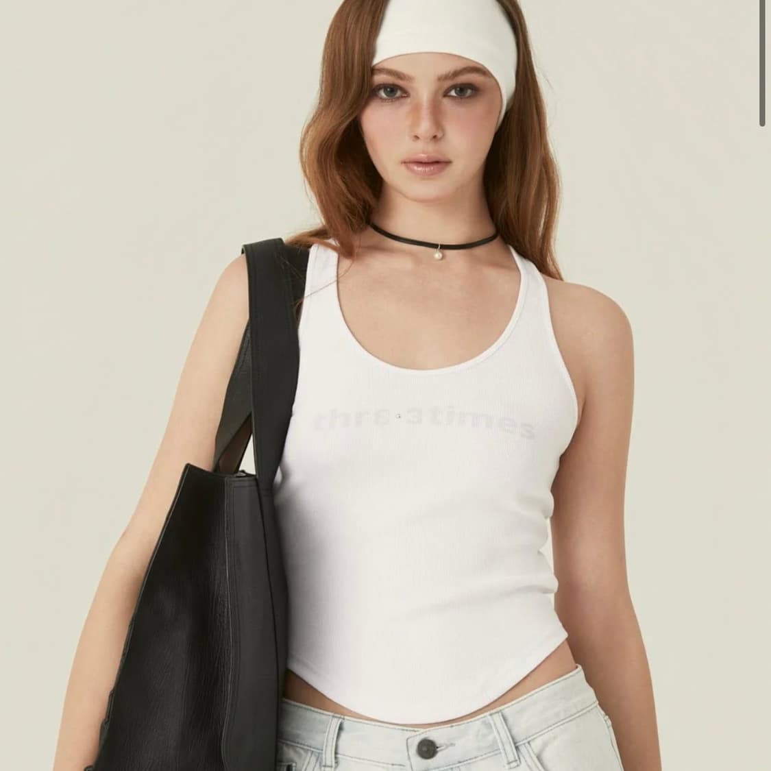 쓰리타임즈 Heart stud tank top s 상품이미지1