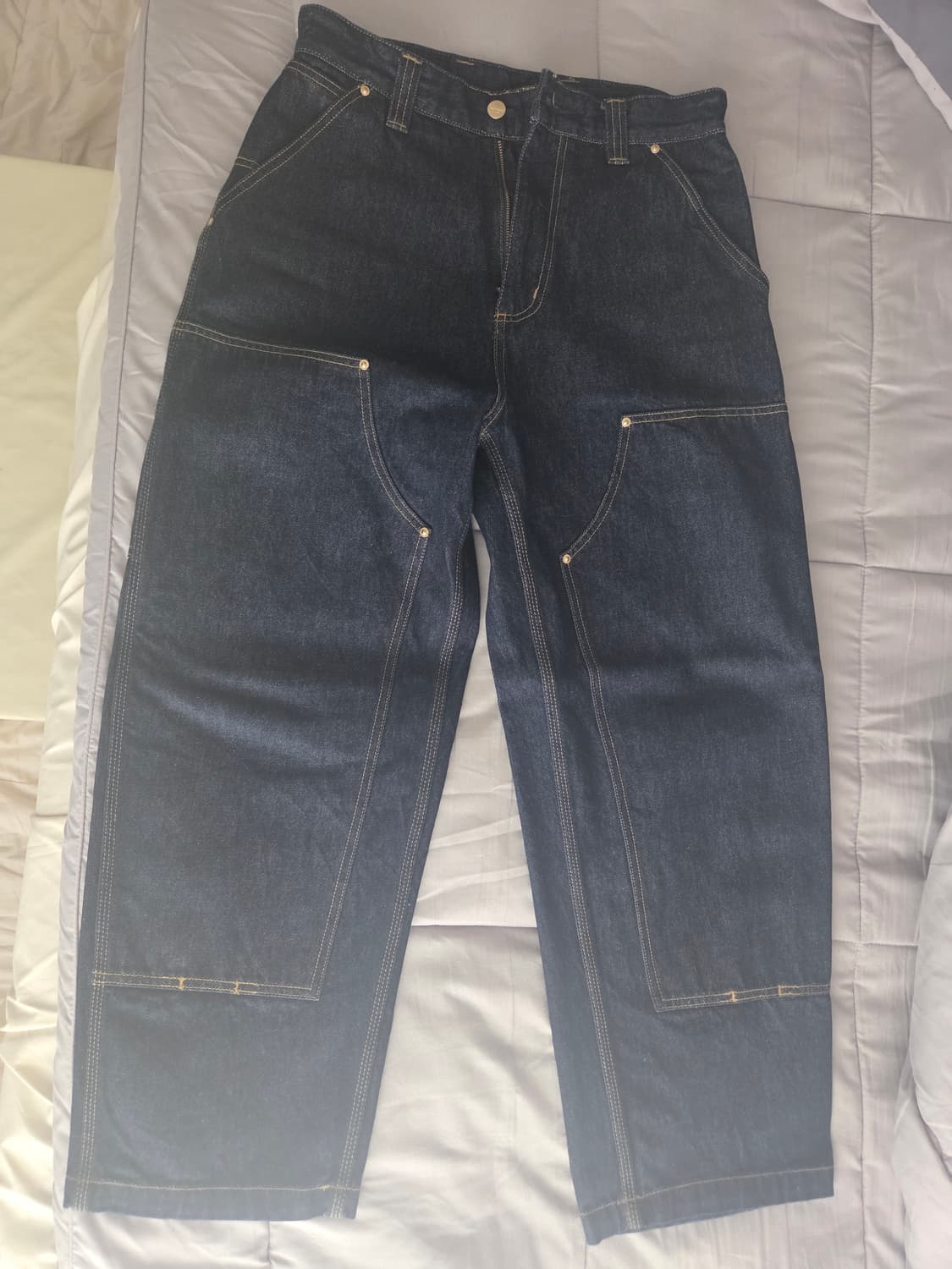 칼하트 내쉬 더블니 팬츠 블루 린스드[xs] 상품이미지1