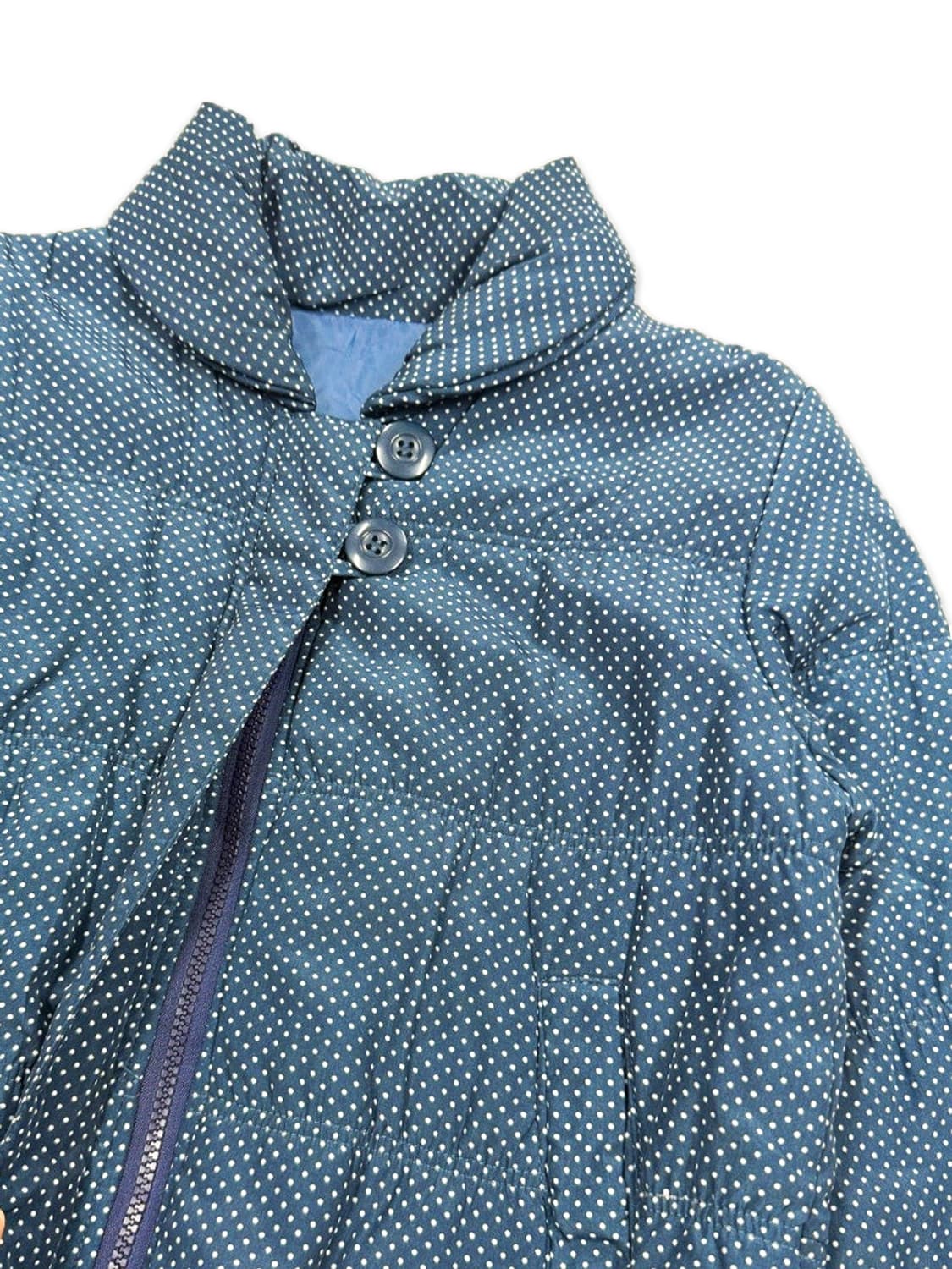 빈티지 네이비 도트 모리 경량 숏패딩 상품이미지4
