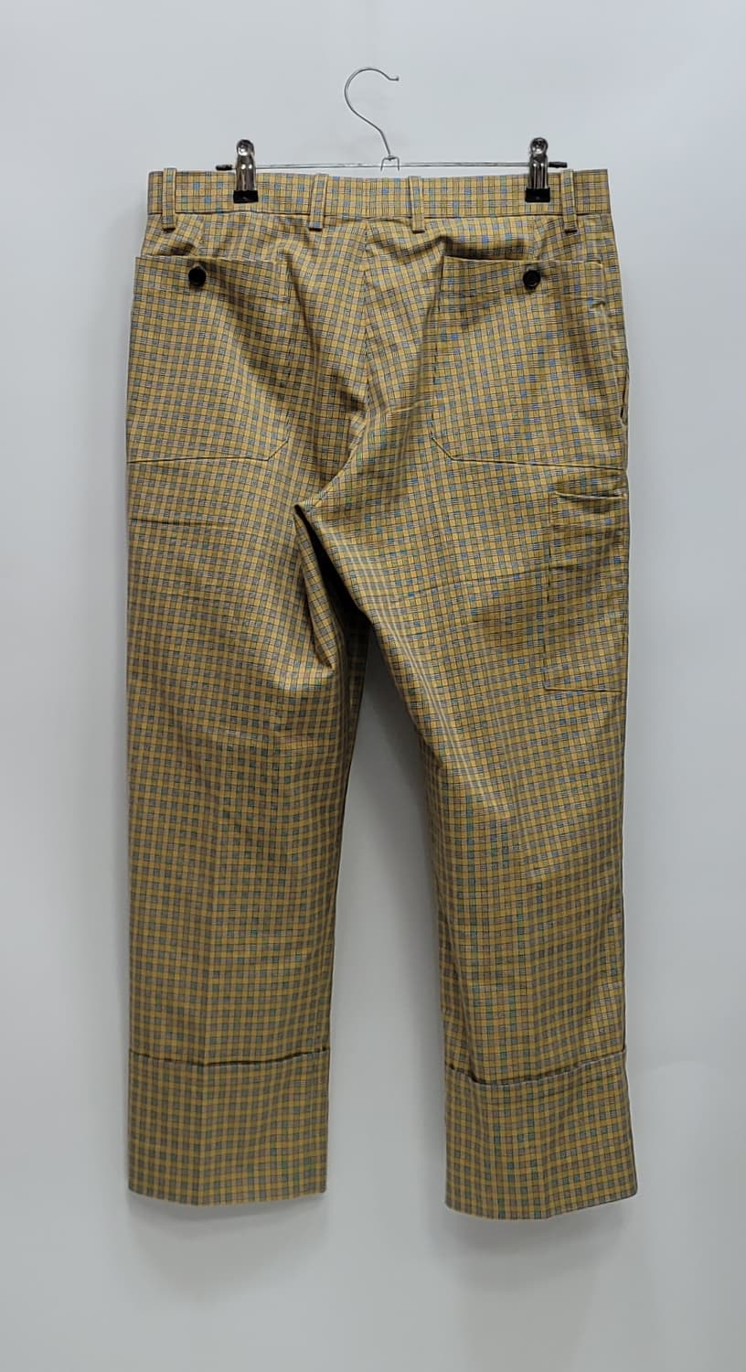 WOOYOUNGMI 우영미 타탄 체크 패턴 팬츠 / 남 76 옐로우
 상품이미지2