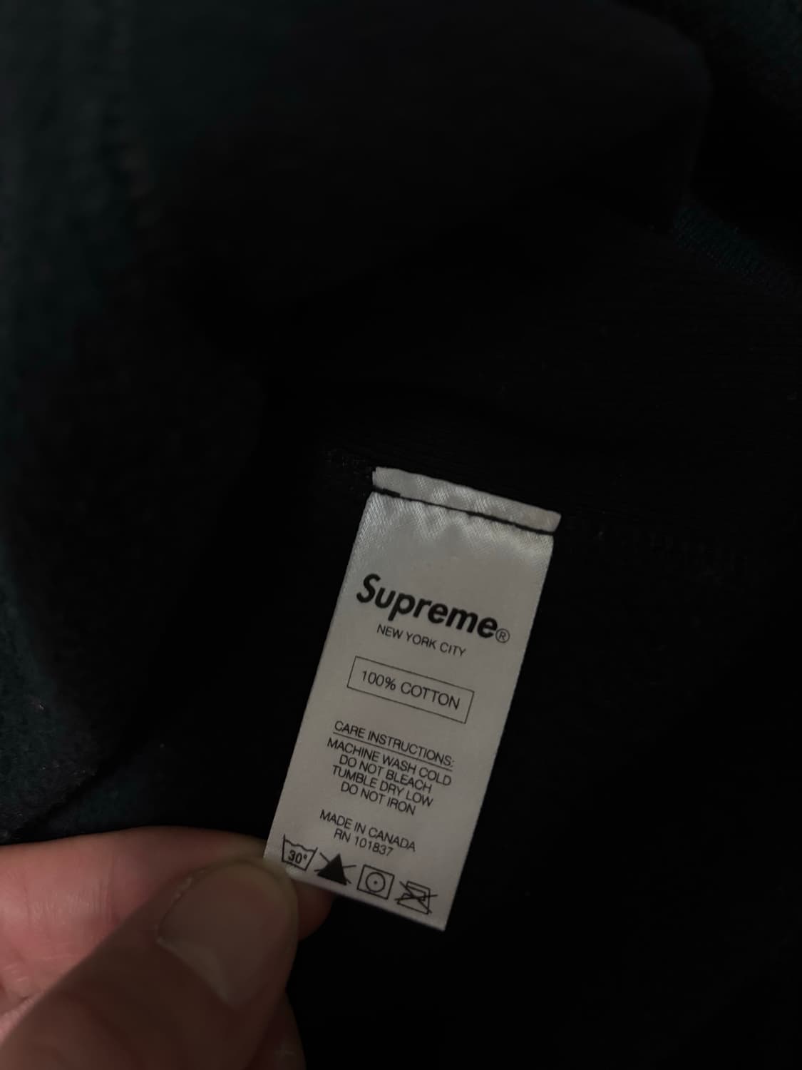 [정품] 슈프림 엠브로더리드 아웃라인 후드티 블랙 L 상품이미지6