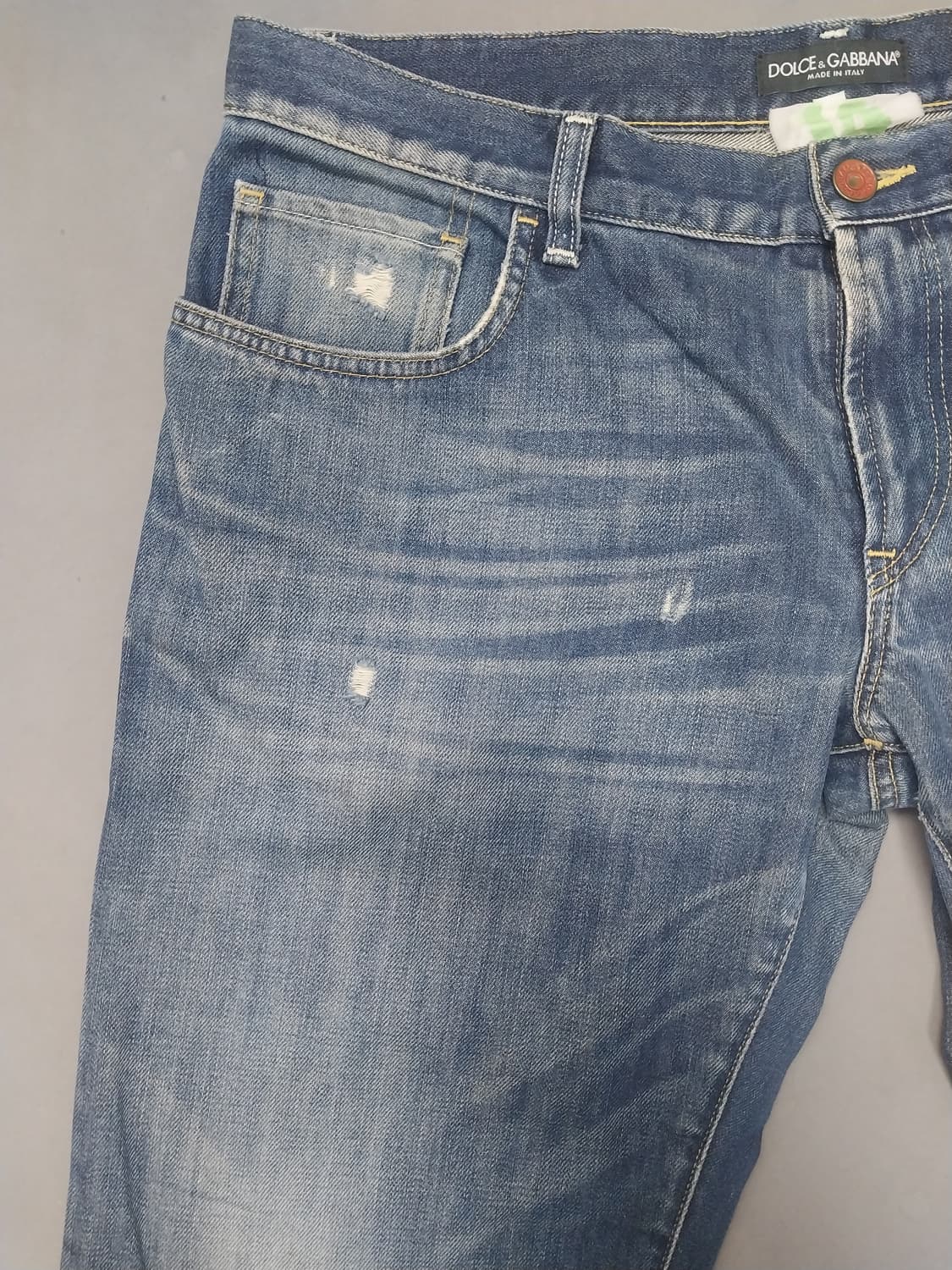 [33] 돌체앤가바나 13SS 진청 데미지 워싱 14클래식 진 청바지 상품이미지2