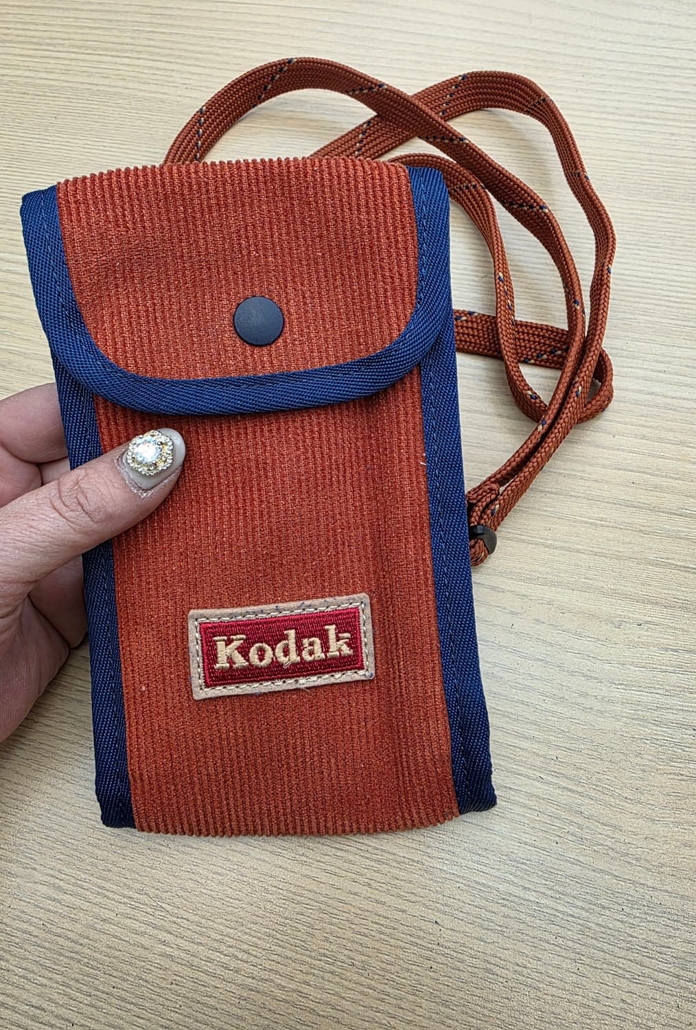 코닥 코듀로이 미니백 오렌지 상품이미지1