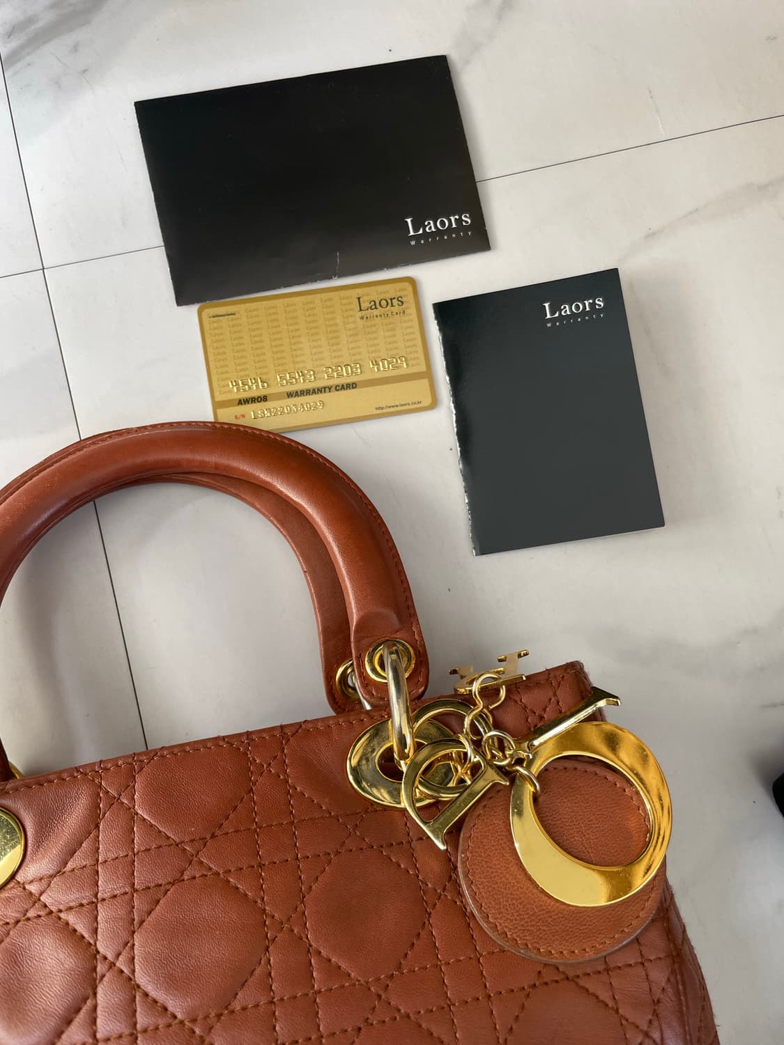 빈티지 디올 레이디백 브라운 상품이미지8