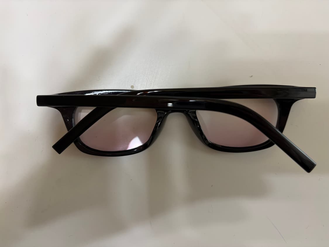 검정 뿔테 핑크 렌즈 선글라스 상품이미지2