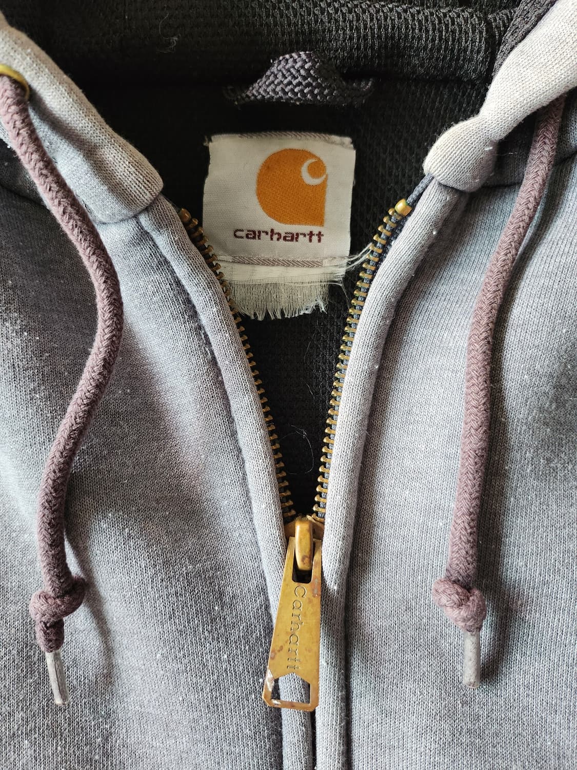 00s carhartt thermal zip up hoodie 상품이미지5