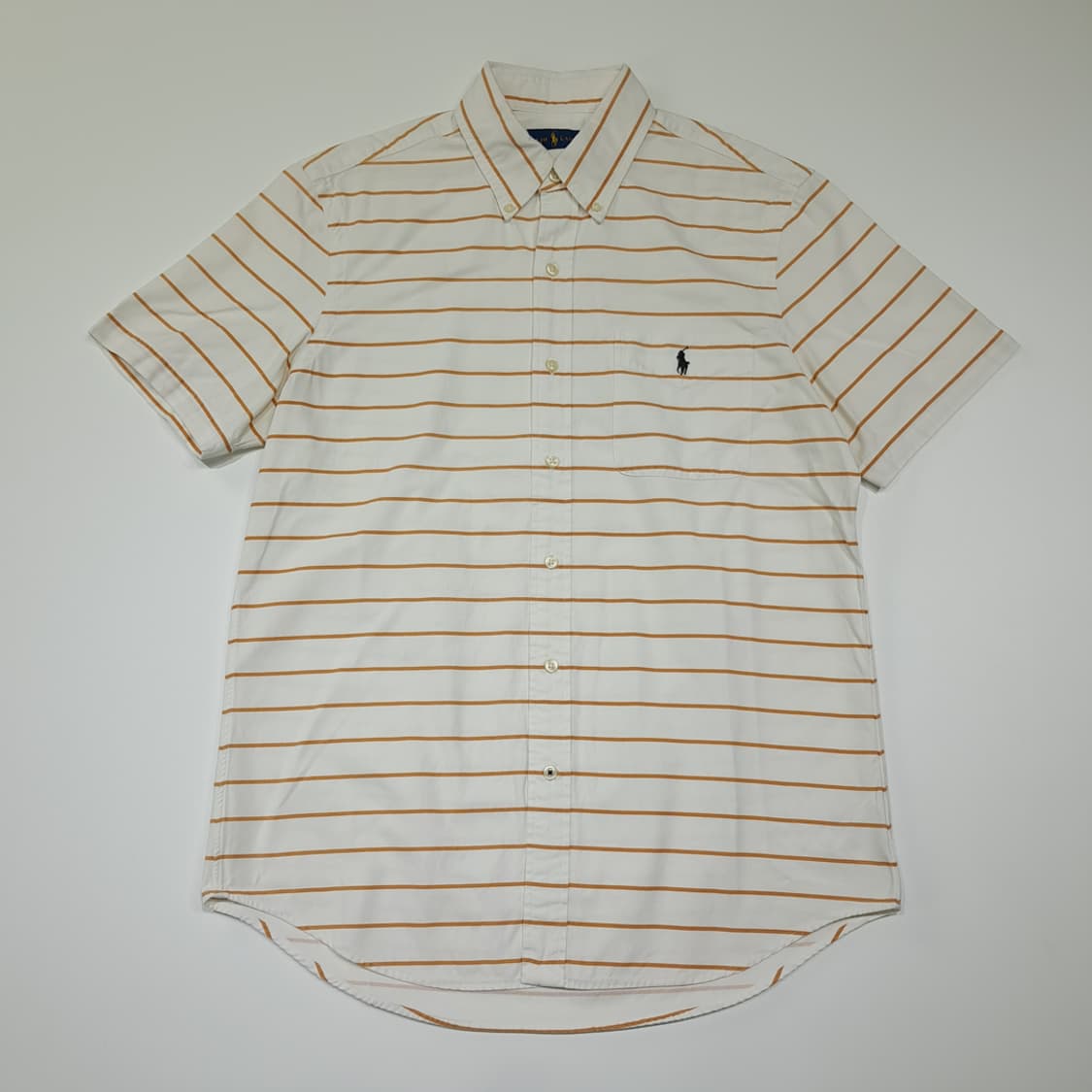 CK021 M 폴로 브라운 스트라이프 셔츠 남방 상품이미지1