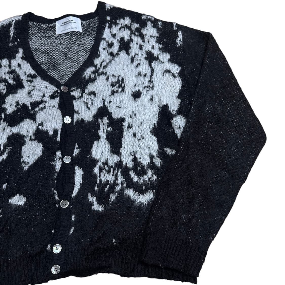 노매뉴얼 헤어리 가디건 블랙 상품이미지4