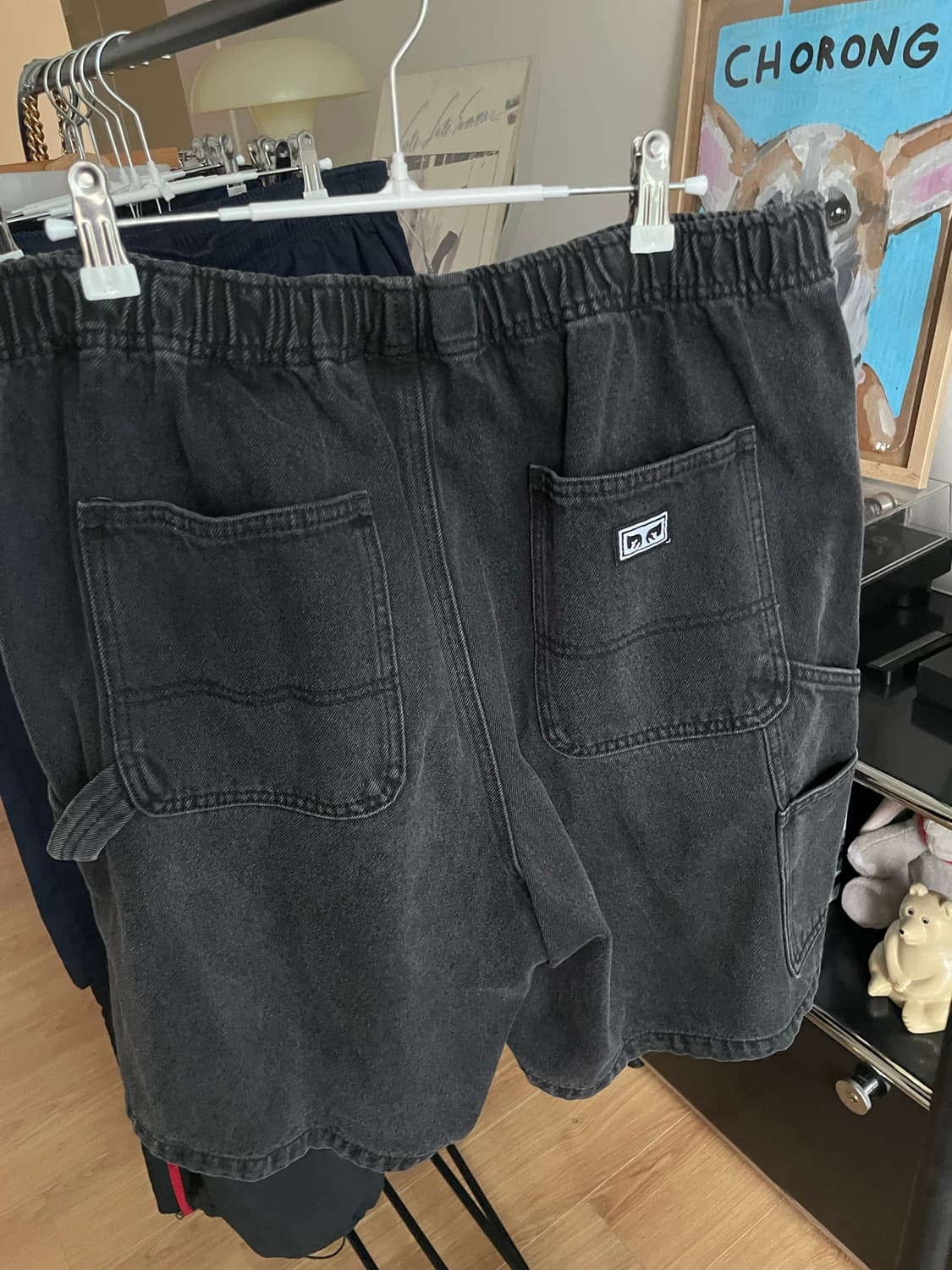 OBEY 오베이 이지 데님 카펜터 쇼츠 블랙 XL 상품이미지3