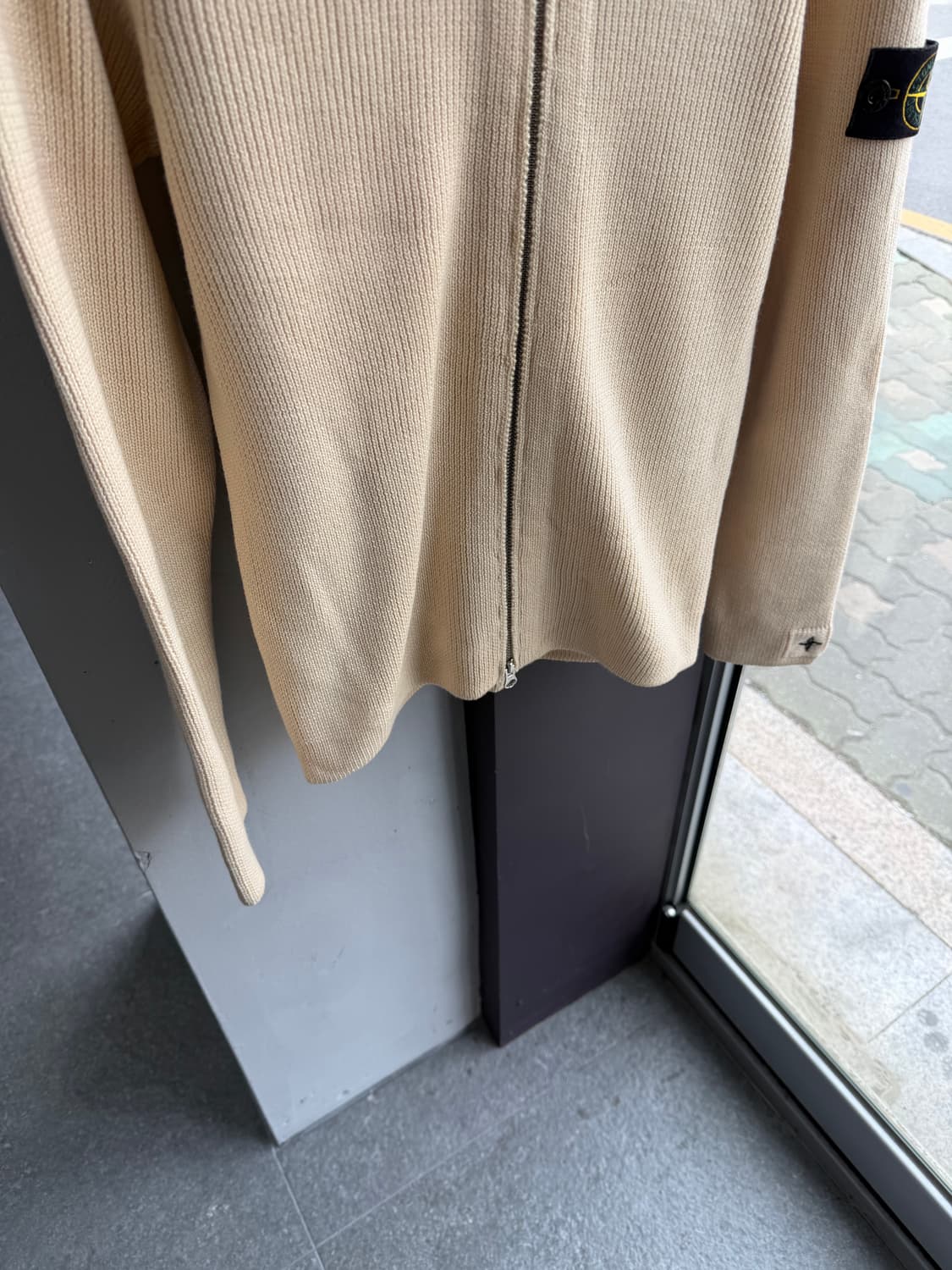 100/ 스톤아일랜드 2000AW 와펜 골지 니트 집업 상품이미지4