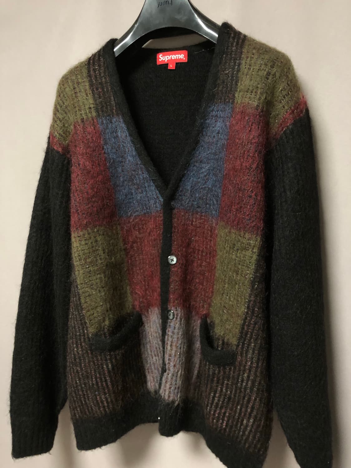 슈프림 브러쉬드 그리드 가디건 상품이미지4