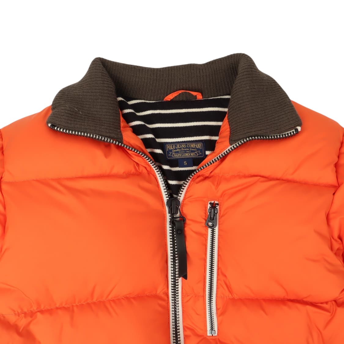 폴로진스 컴퍼니 오렌지 덕다운 블루종 패딩 상품이미지2