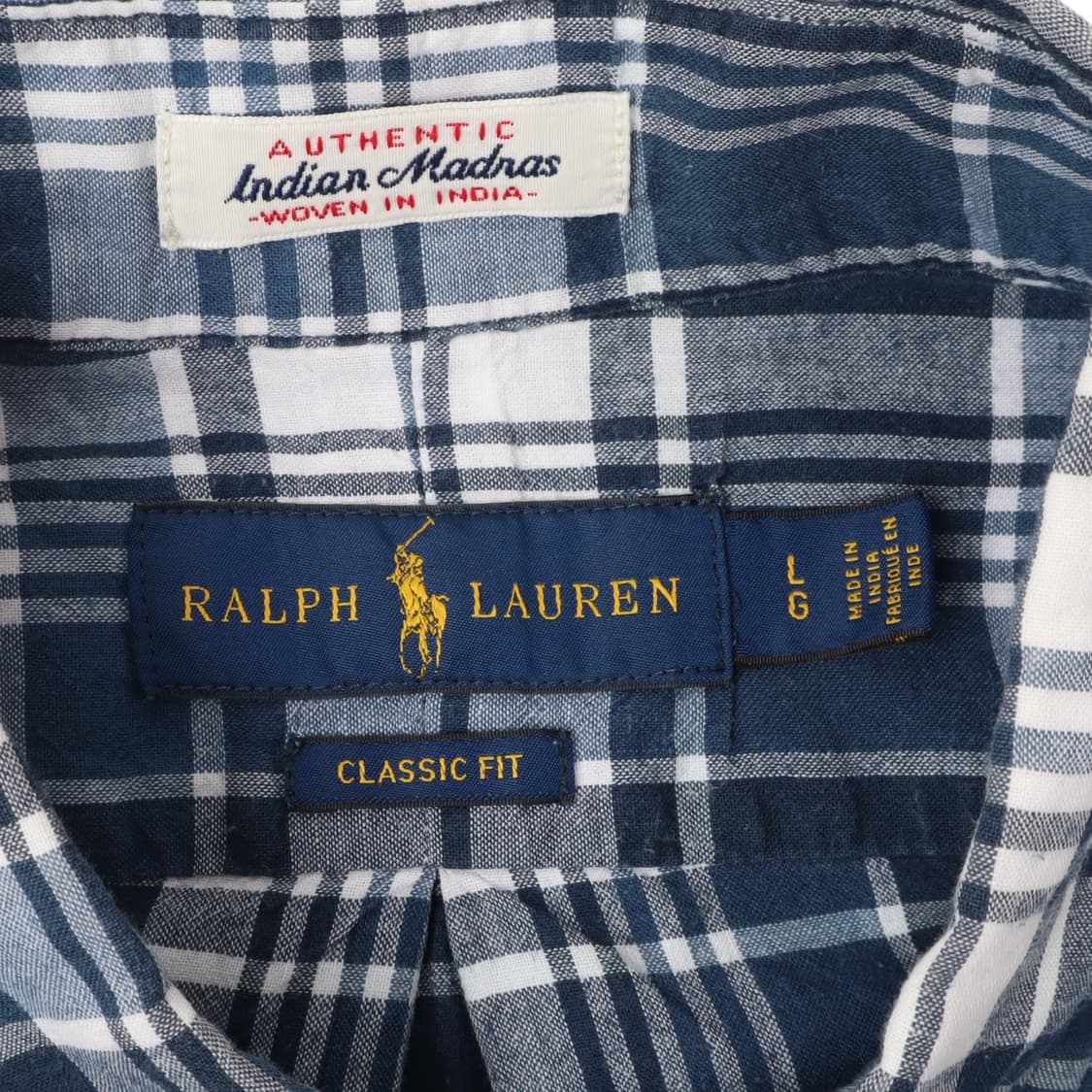 폴로 랄프로렌 인디안 마드라스 체크 우븐 하프 셔츠 상품이미지8