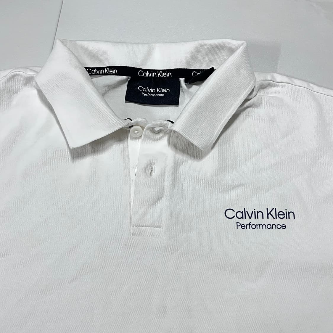 [정품] 캘빈클라인 화이트 반팔카라티 [ XL ] 상품이미지3