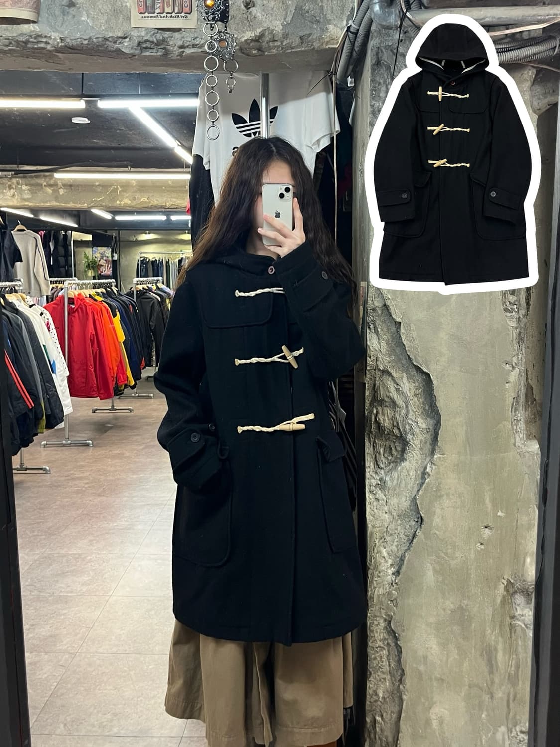 비바스튜디오 떡볶이코트 블랙 M #csz2024 상품이미지1