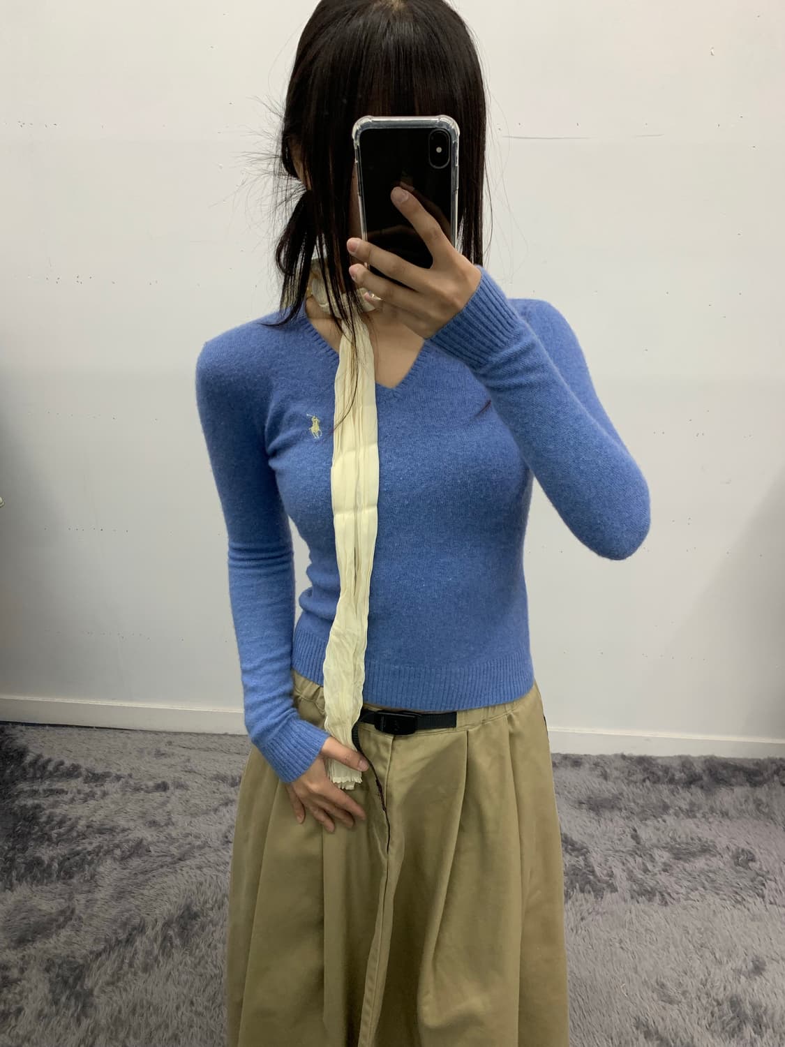 폴로랄프로렌 슬림핏 브이넥 니트(울 캐시 혼방) 상품이미지1