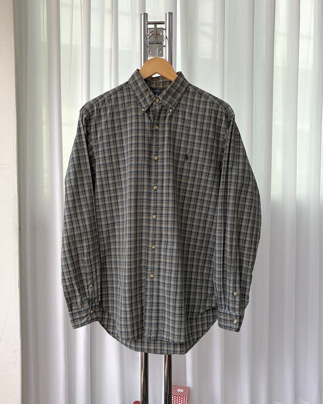 [M]폴로 랄프로렌 클래식핏 옥스포드 체크 셔츠 상품이미지2