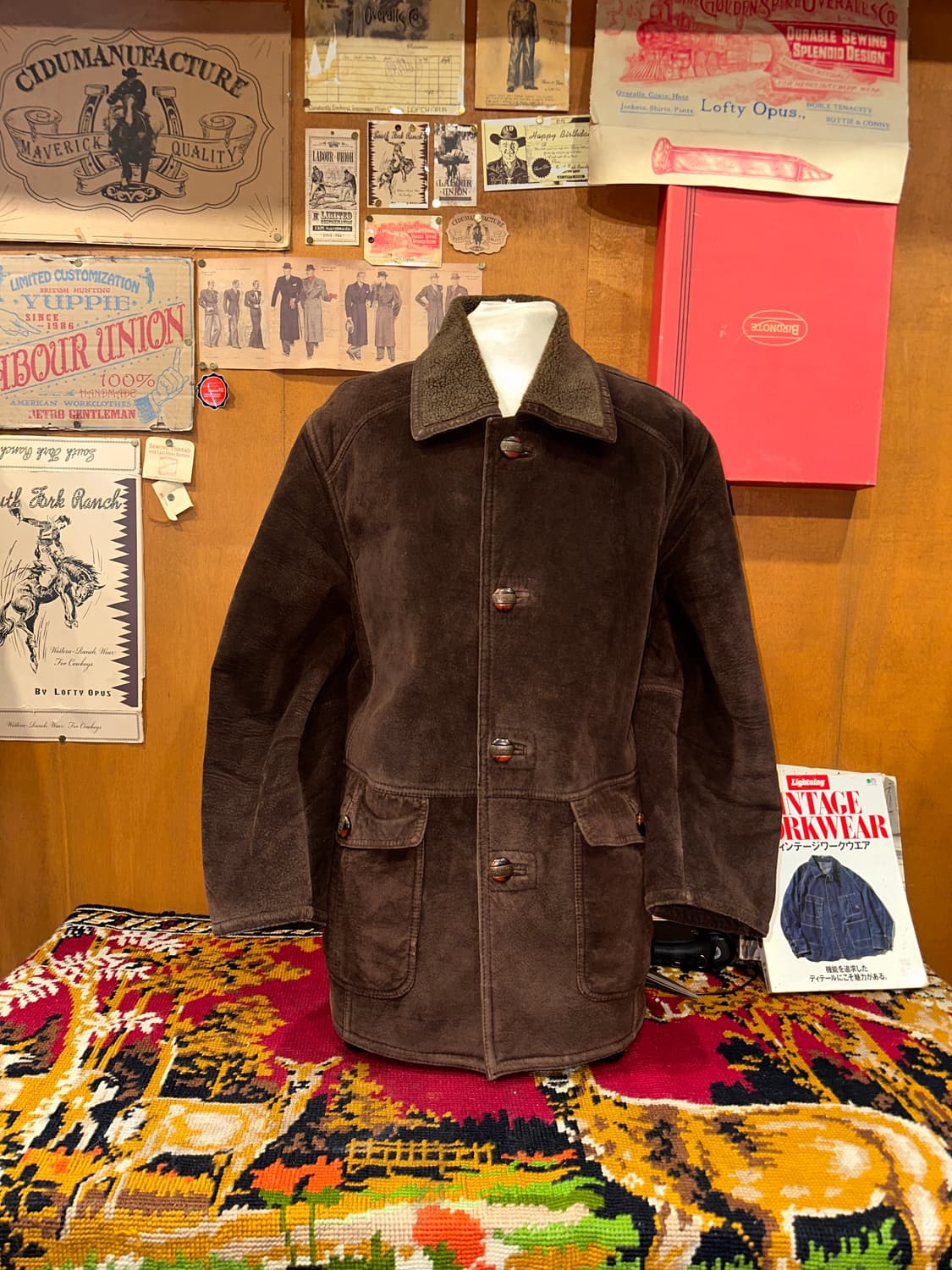 ( L ) 세무자켓 레더자켓 아메카지 워크웨어 빈티지가죽 가죽카코트 상품이미지3