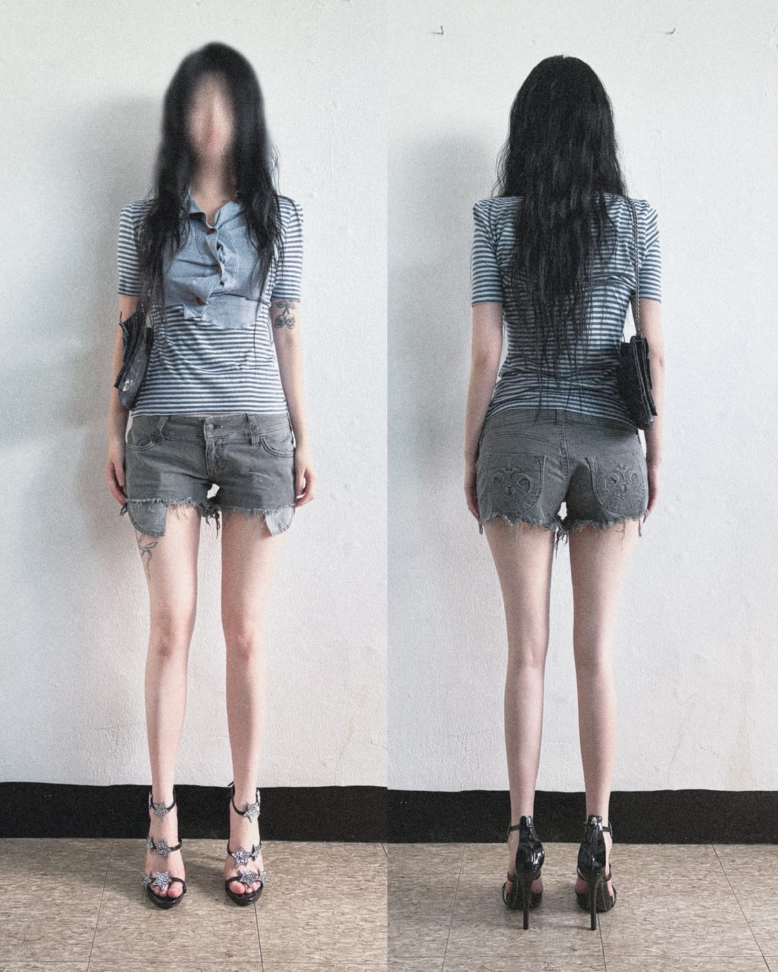 비비안웨스트우드 레드라벨 언밸런스 드레이프 하프셔츠 상품이미지2