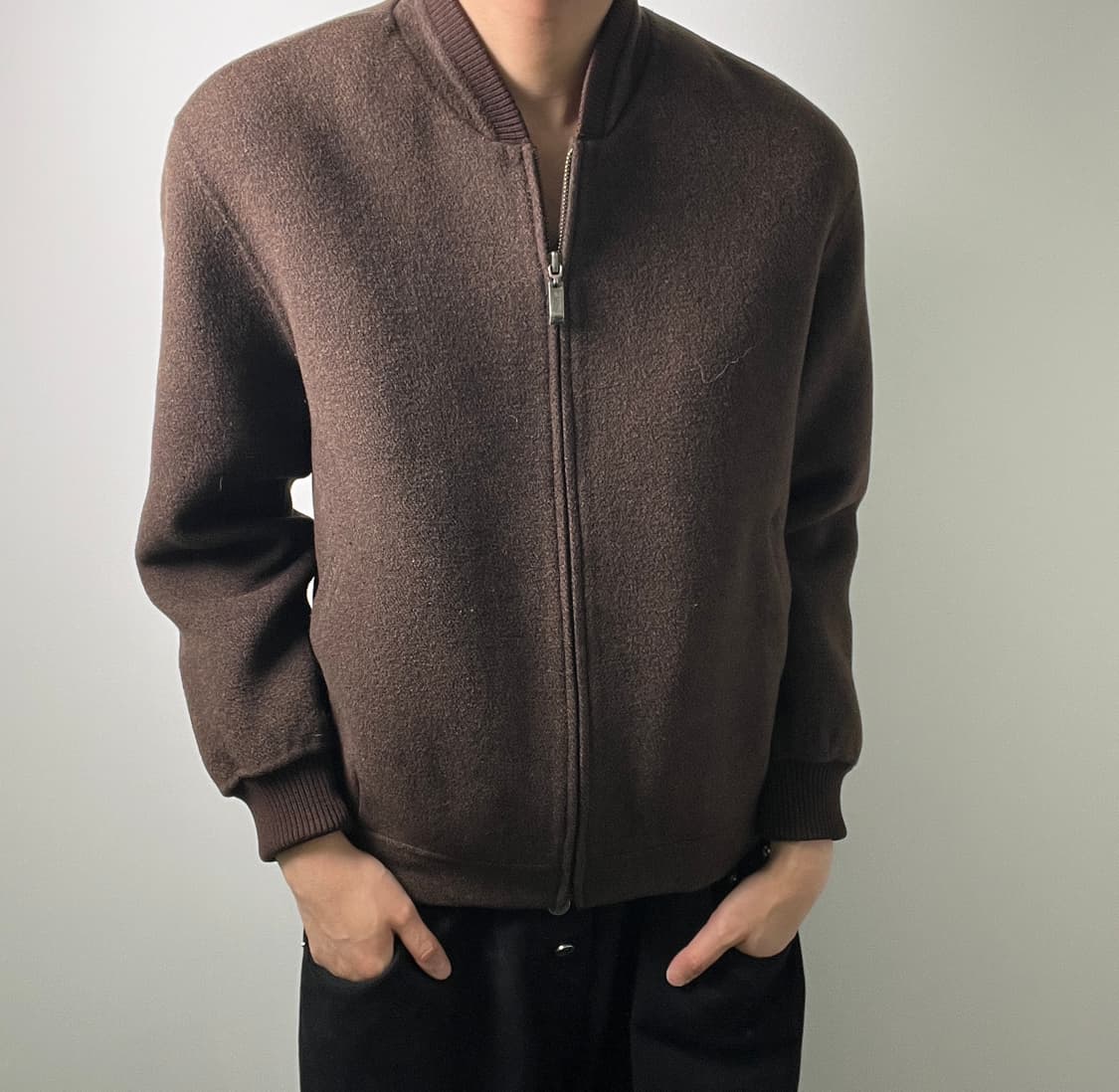 제일모직 갤럭시 브라운 울 봄버 자켓 95 상품이미지1