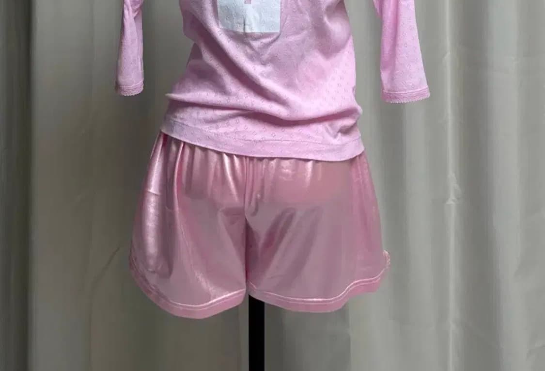 샬롬클럽 2주년 새틴 쇼츠 (pink) 상품이미지3