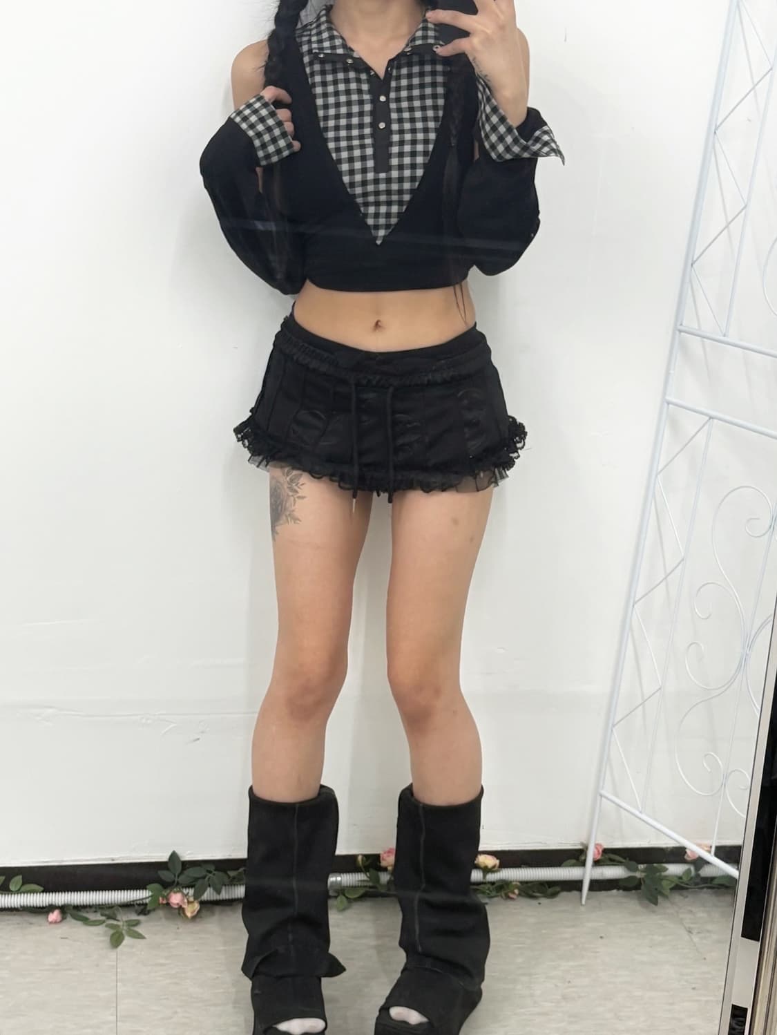 Hurt banding mini skeleton printed lace  상품이미지6
