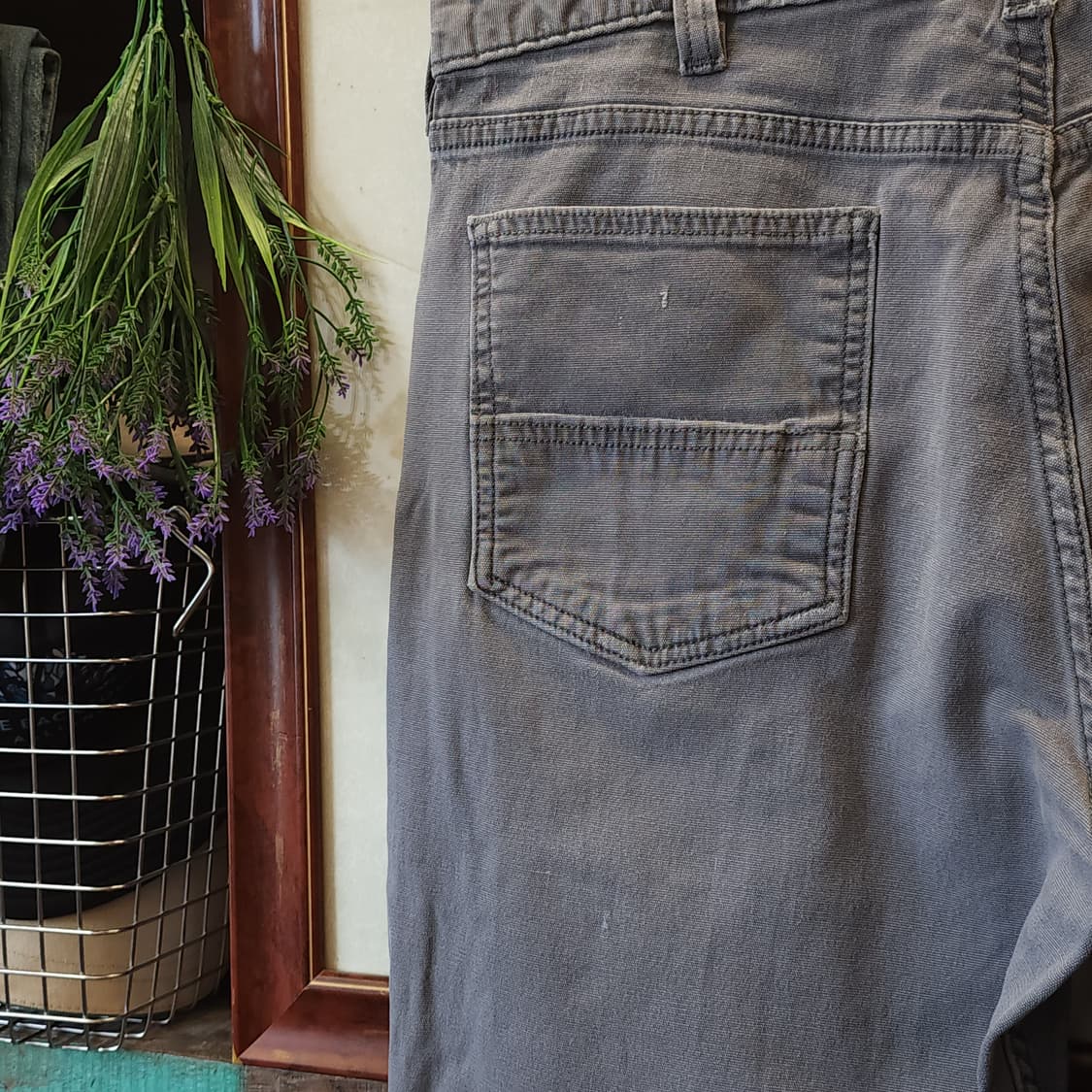 칼하트 워크팬츠 릴렉스드 핏 캔버스 팬츠 그레이 38x30 상품이미지9