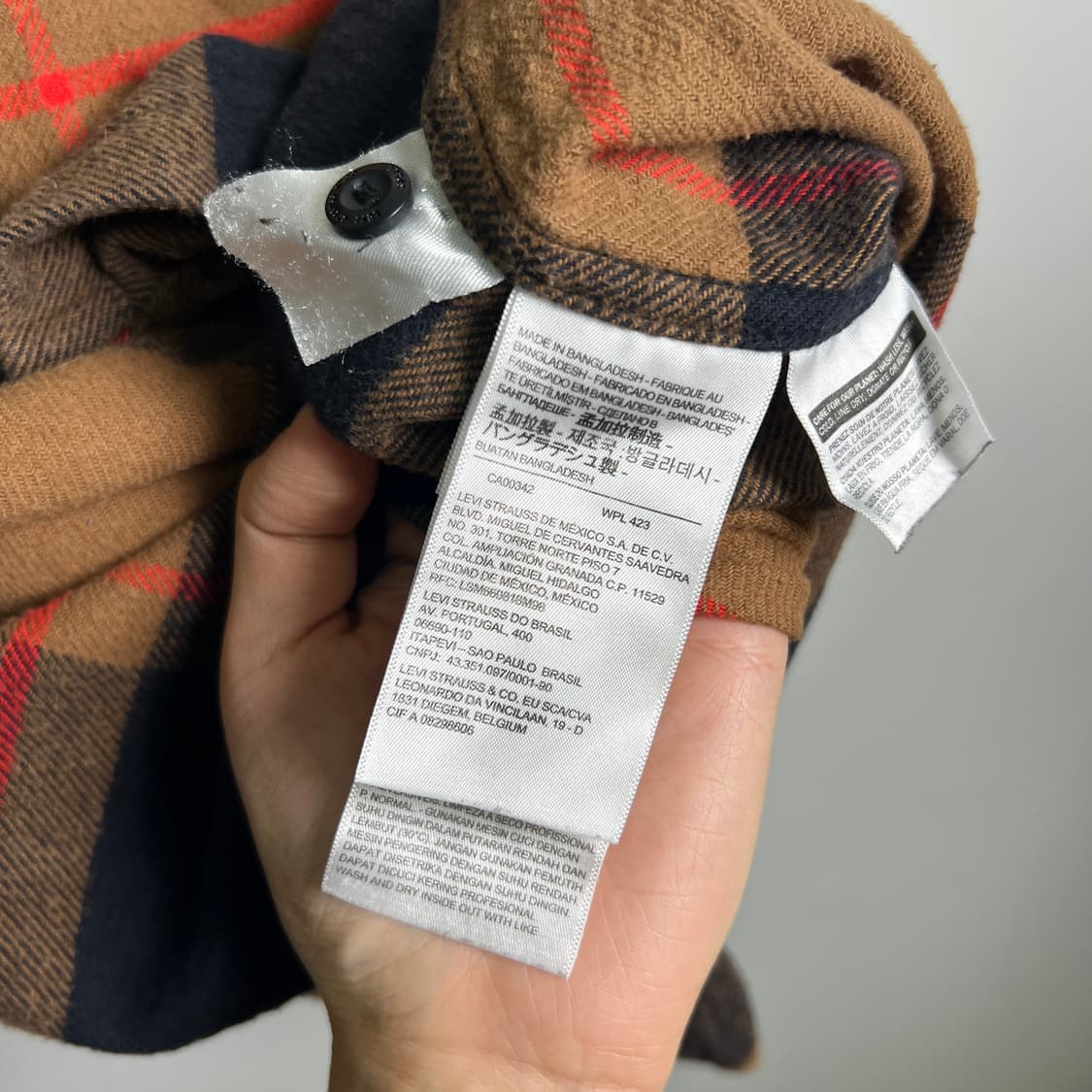 Levis 리바이스 클래식 워커 체크 플란넬 셔츠 S 상품이미지8