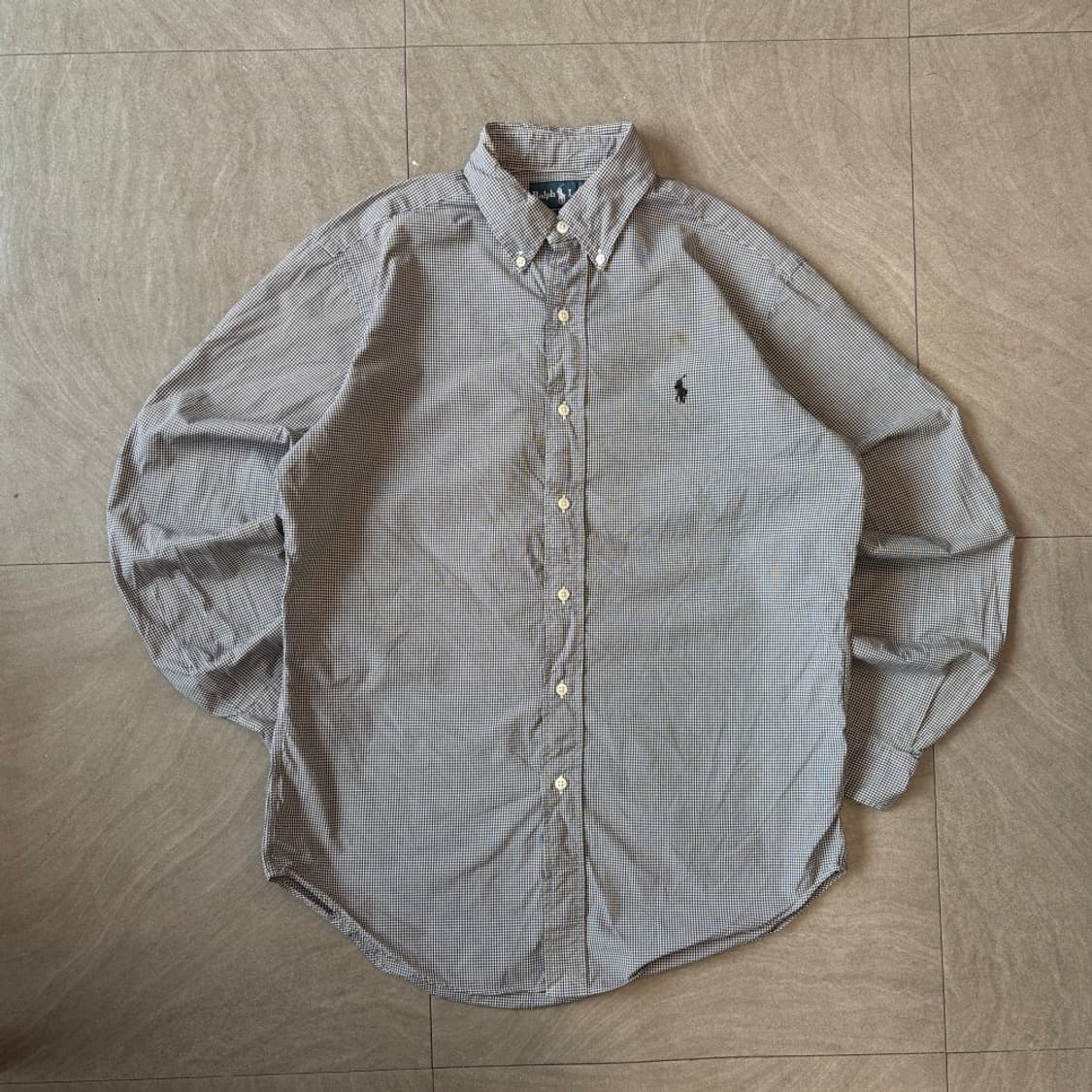 폴로 정품 클래식 로고 체크 셔츠 상품이미지1