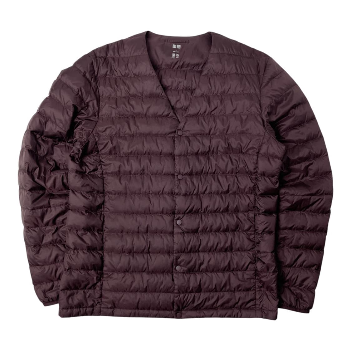 [중고] 유니클로 경량 다운 패딩 버건디 L 상품이미지1