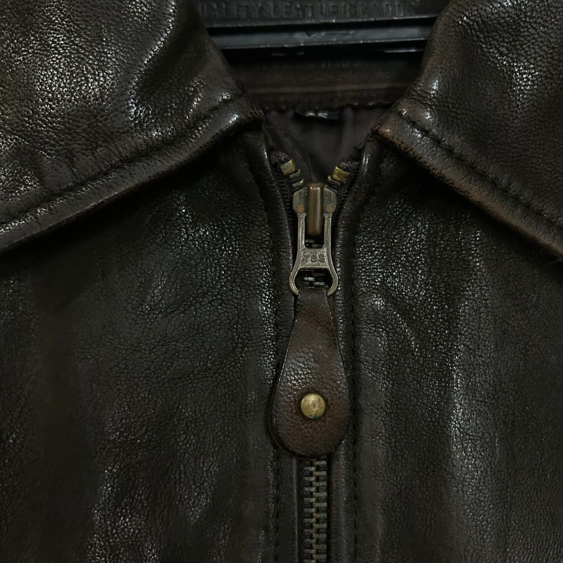 (L) 90s 쌍방울 Lee 리 가죽 자켓 브라운 상품이미지5