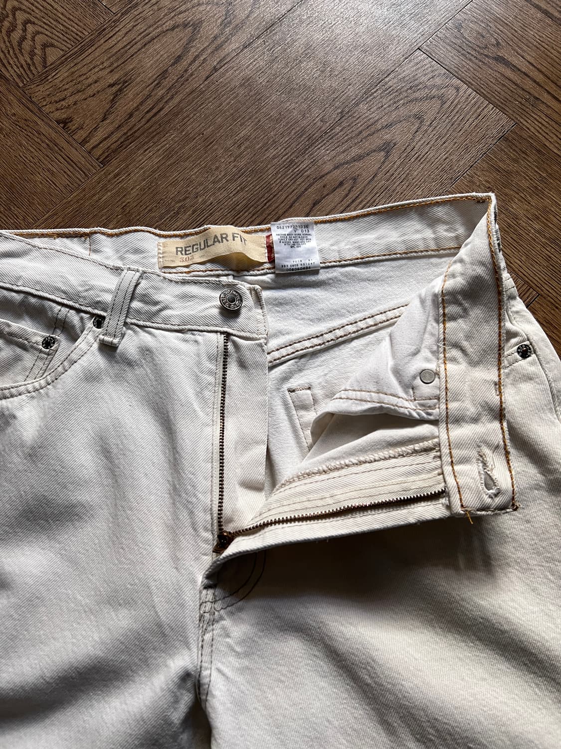 [34]00's 리바이스 505 에크루 데님 팬츠 상품이미지4