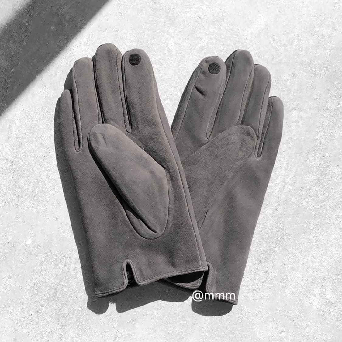[Unisex] 스마트터치 가죽 장갑 스웨이드 상품이미지2